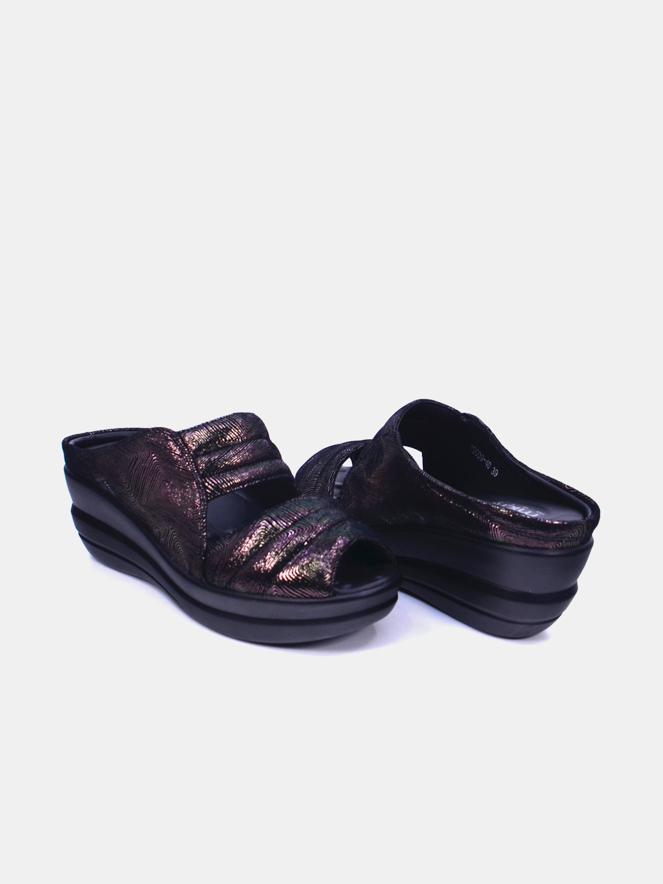 Michelle Morgan 19009-40 Women's Wedge Sandals #color_Gray