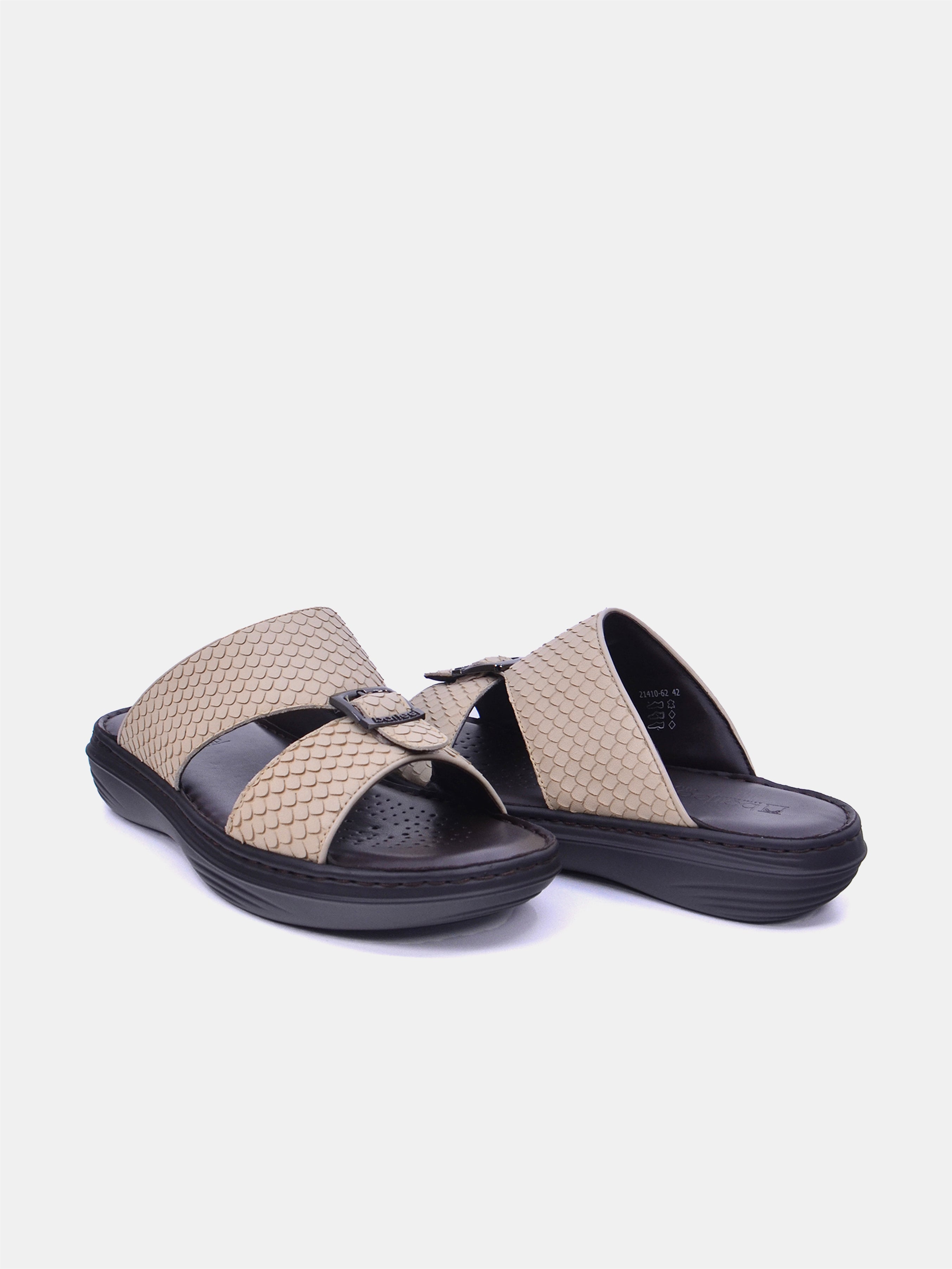 Barjeel Uno 21410-62 Men Arabic Sandals #color_Beige