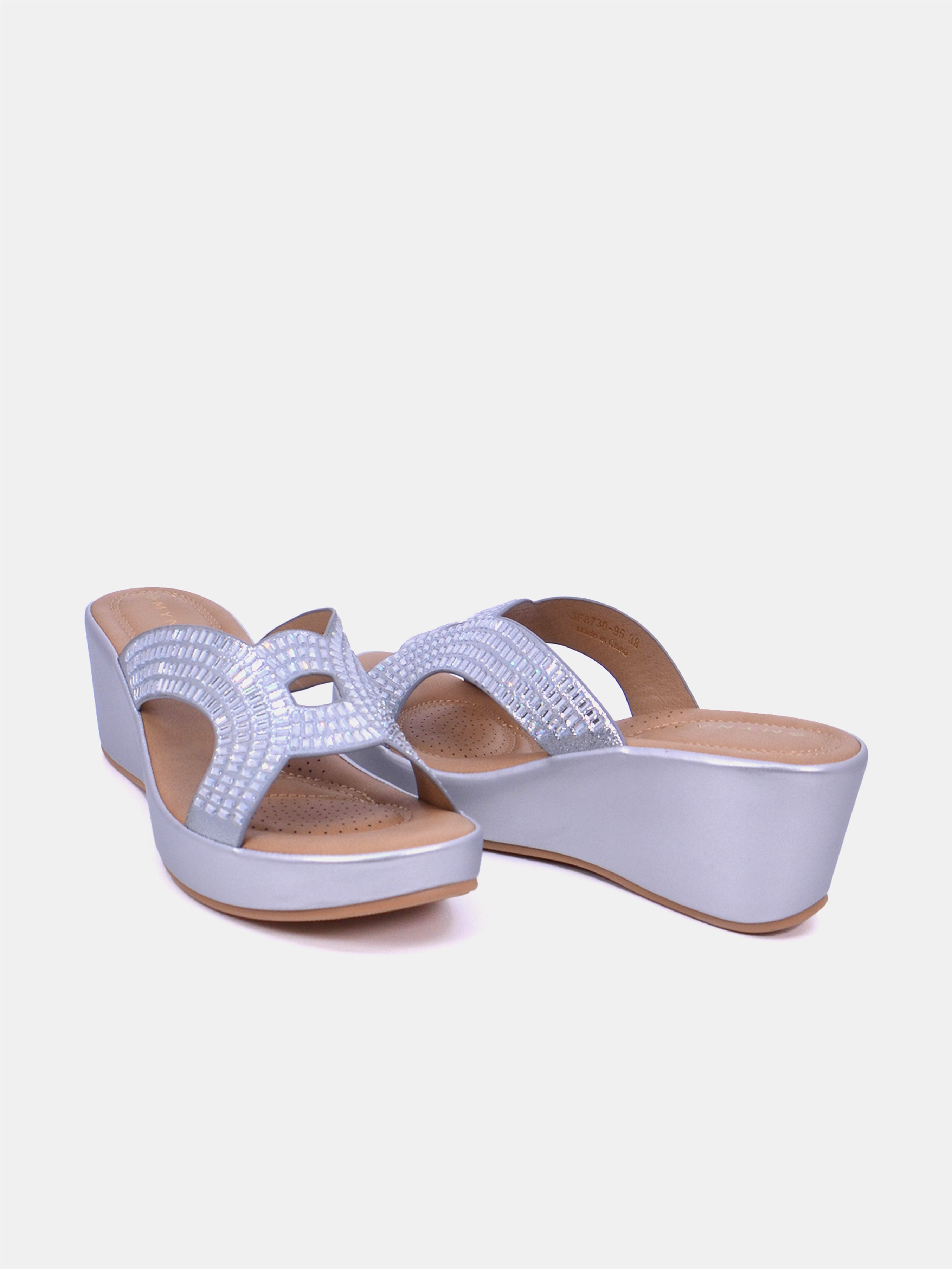 Mynaal Ayzara Women's Sandals #color_silver