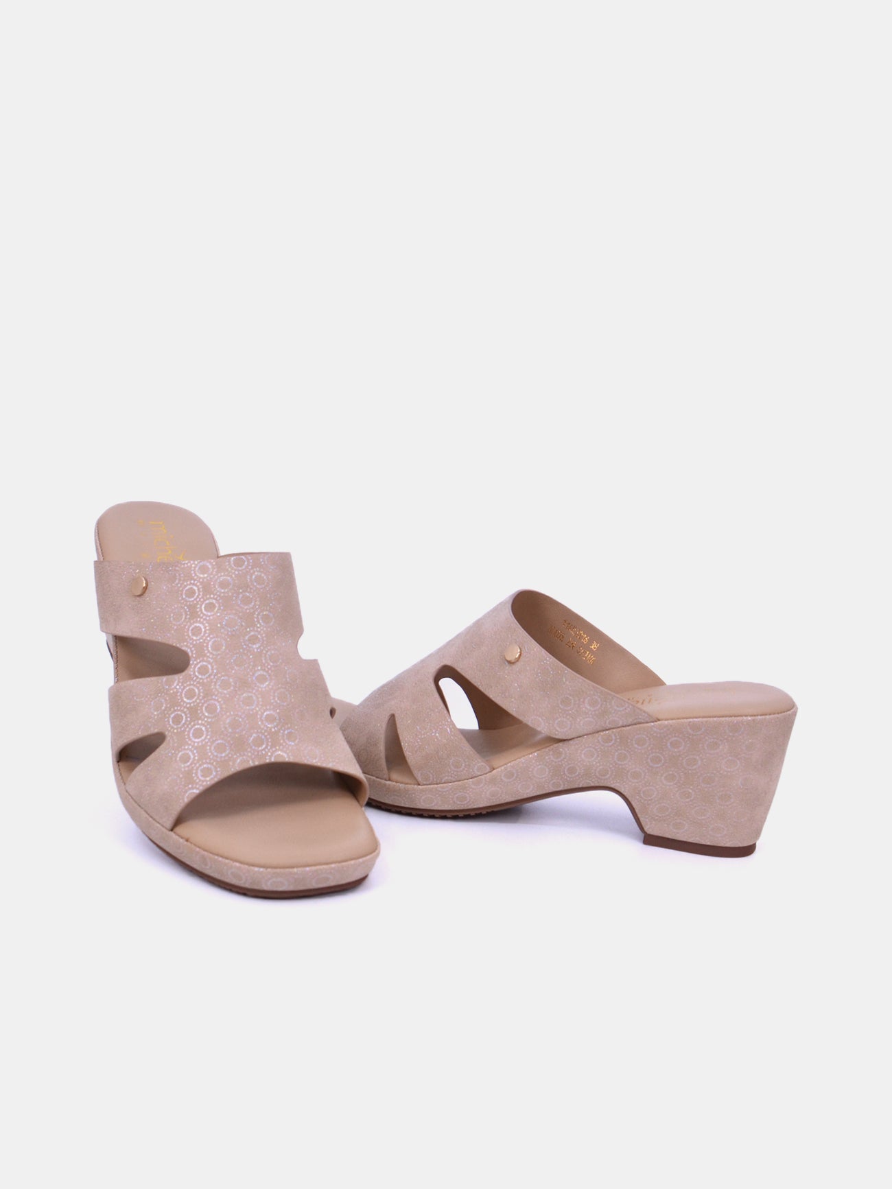 Michelle Morgan 114RJ216 Women's Heeled Sandals #color_Beige