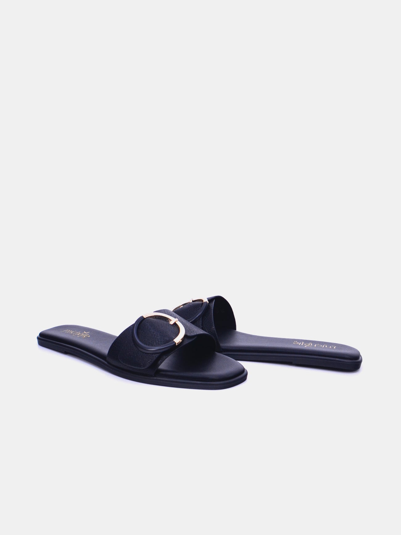 Michelle Morgan 114RL105 Women's Flat Sandals #color_Black