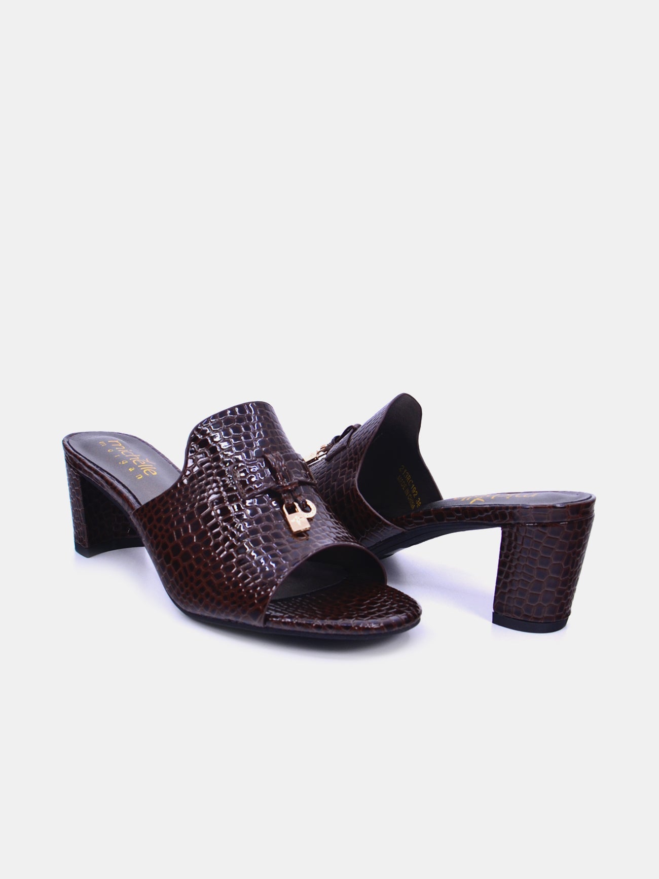 Michelle Morgan 213RC192 Women's Heeled Sandals #color_Brown