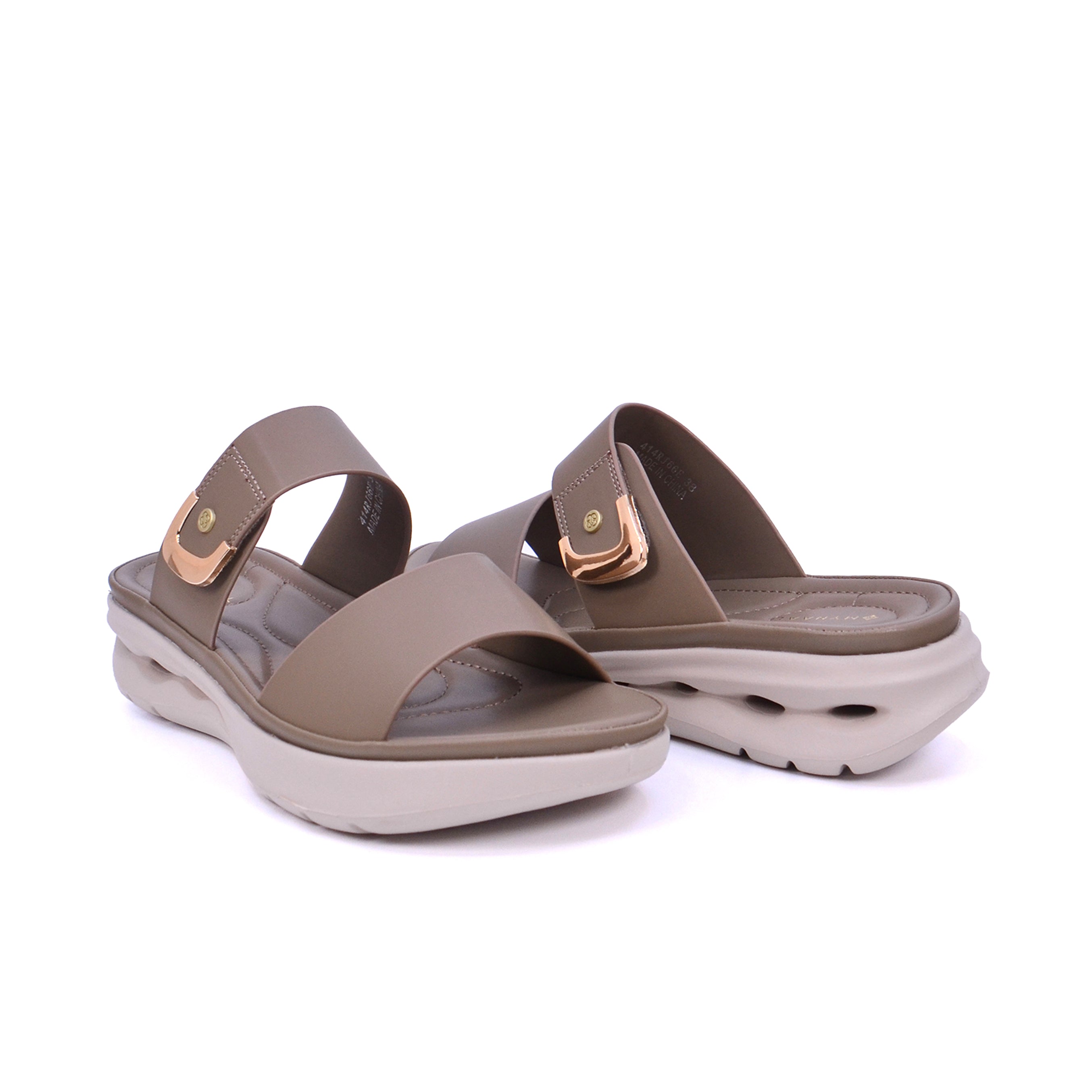 Mynaal 414Rj66E Women's Flat Sandal #color_Brown