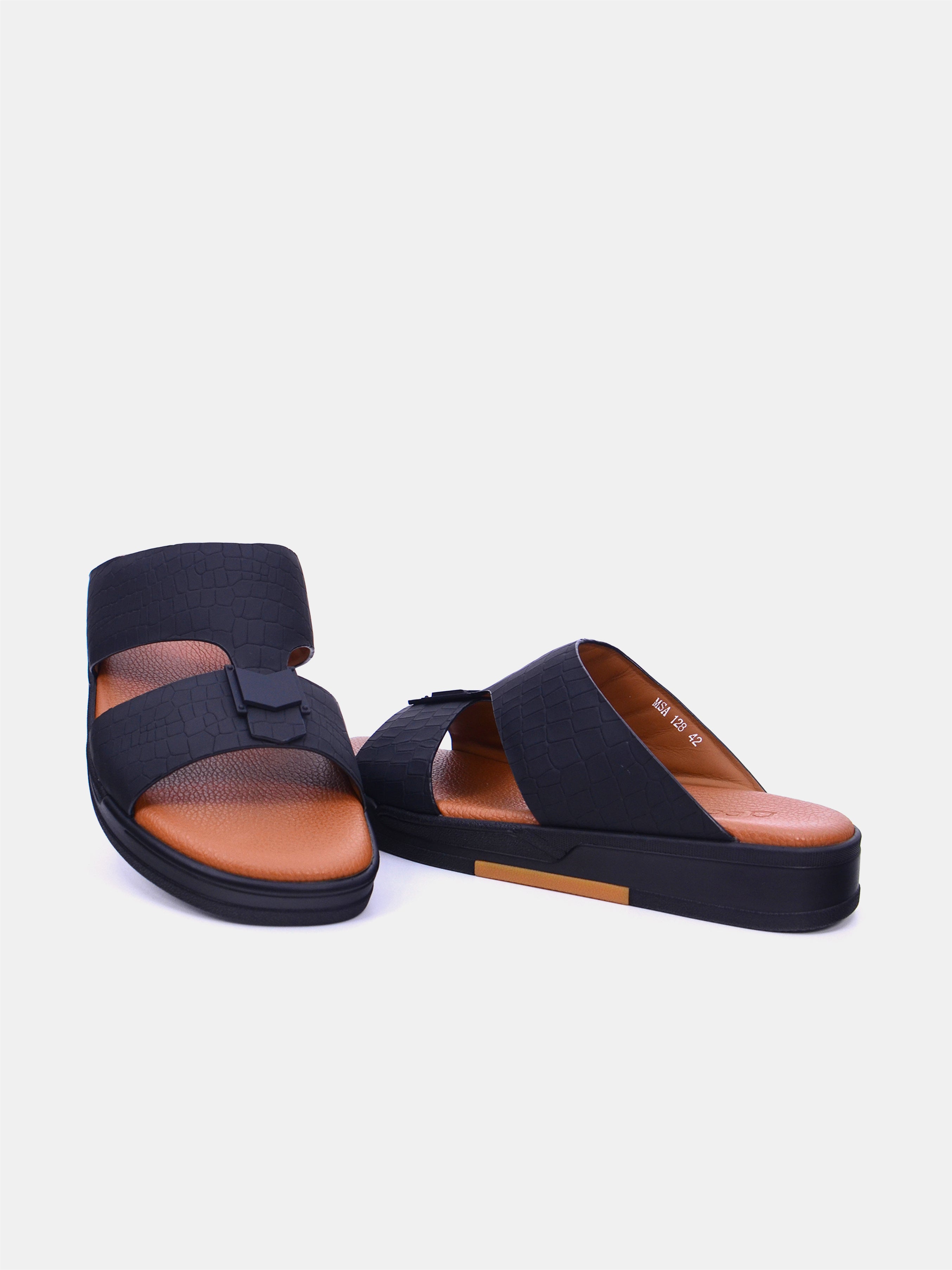 Barjeel Uno TAM Sole MSA-128 Men's Arabic Sandals #color_black