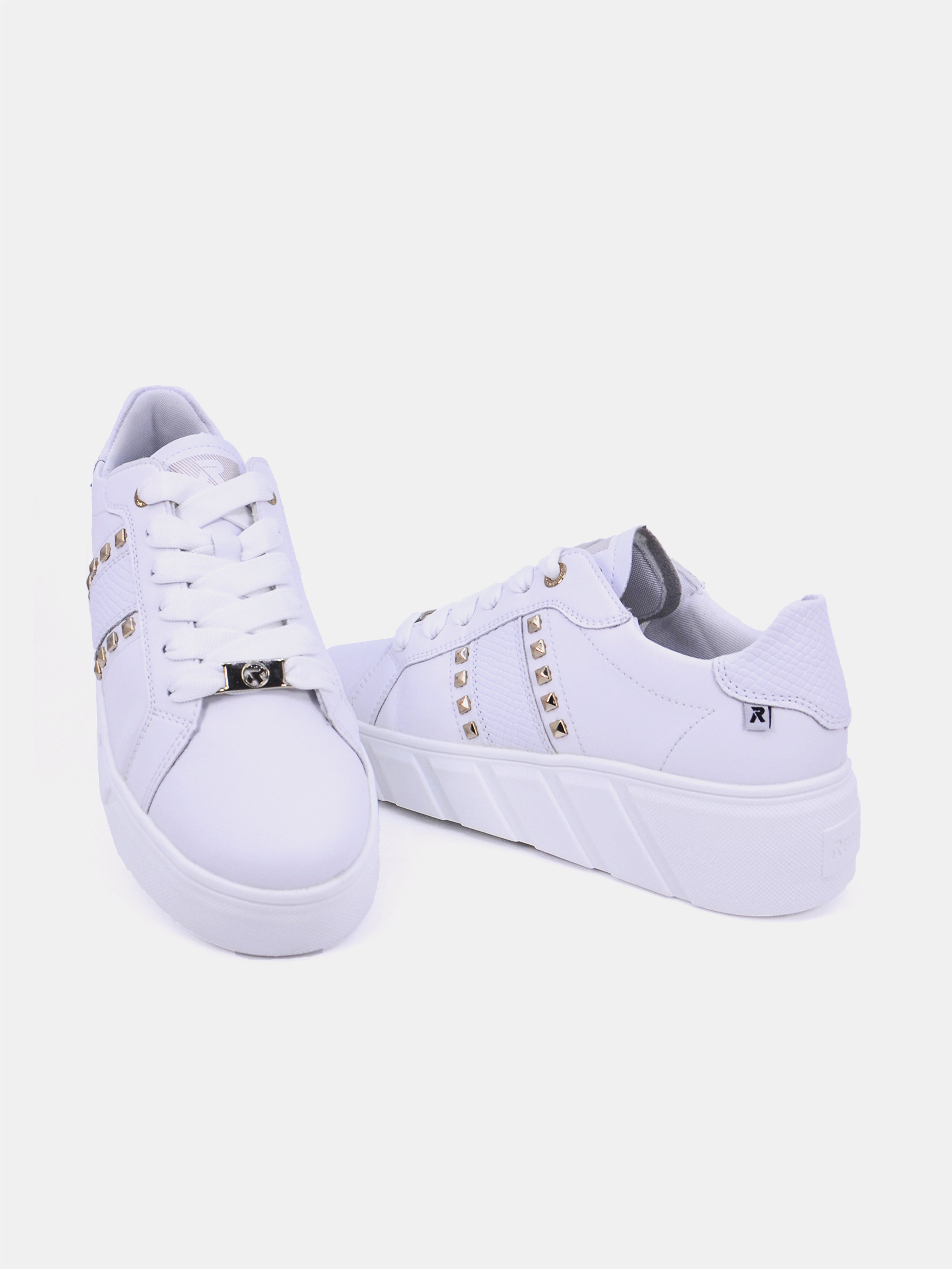 Rieker W0506 Women Casual Shoes #color_White