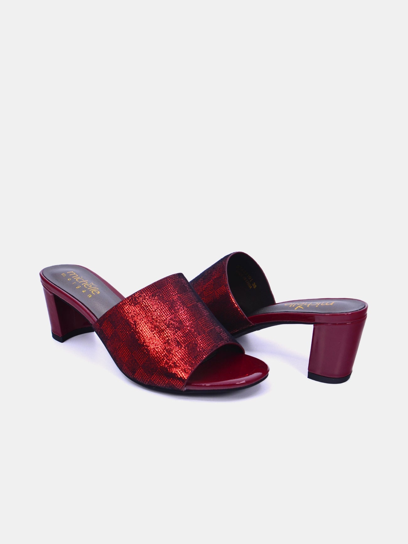 Michelle Morgan 914RJ191 Women's Heeled Sandals #color_Red