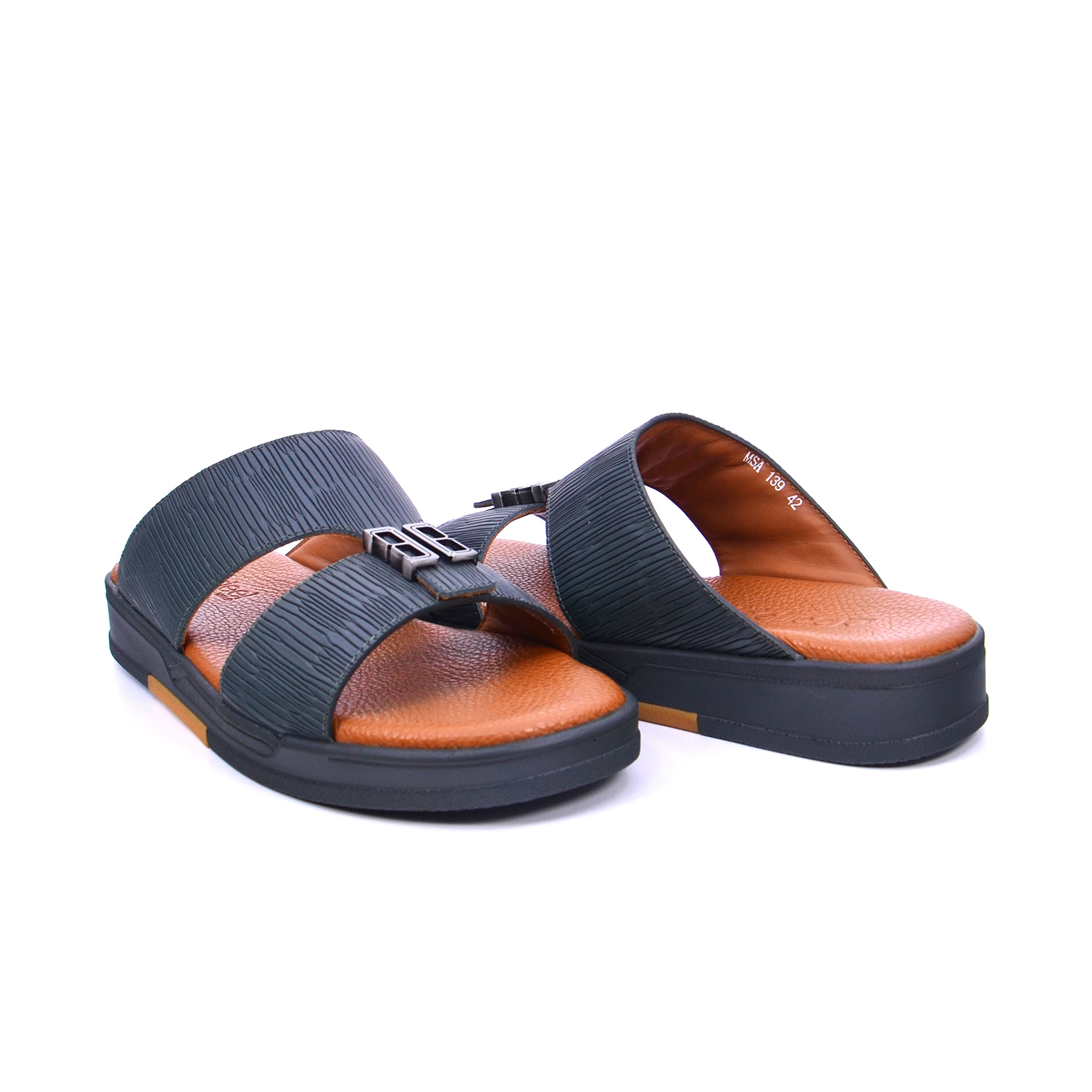 Barjeel Uno MSA139 Men Arabic Sandals #color_Olive
