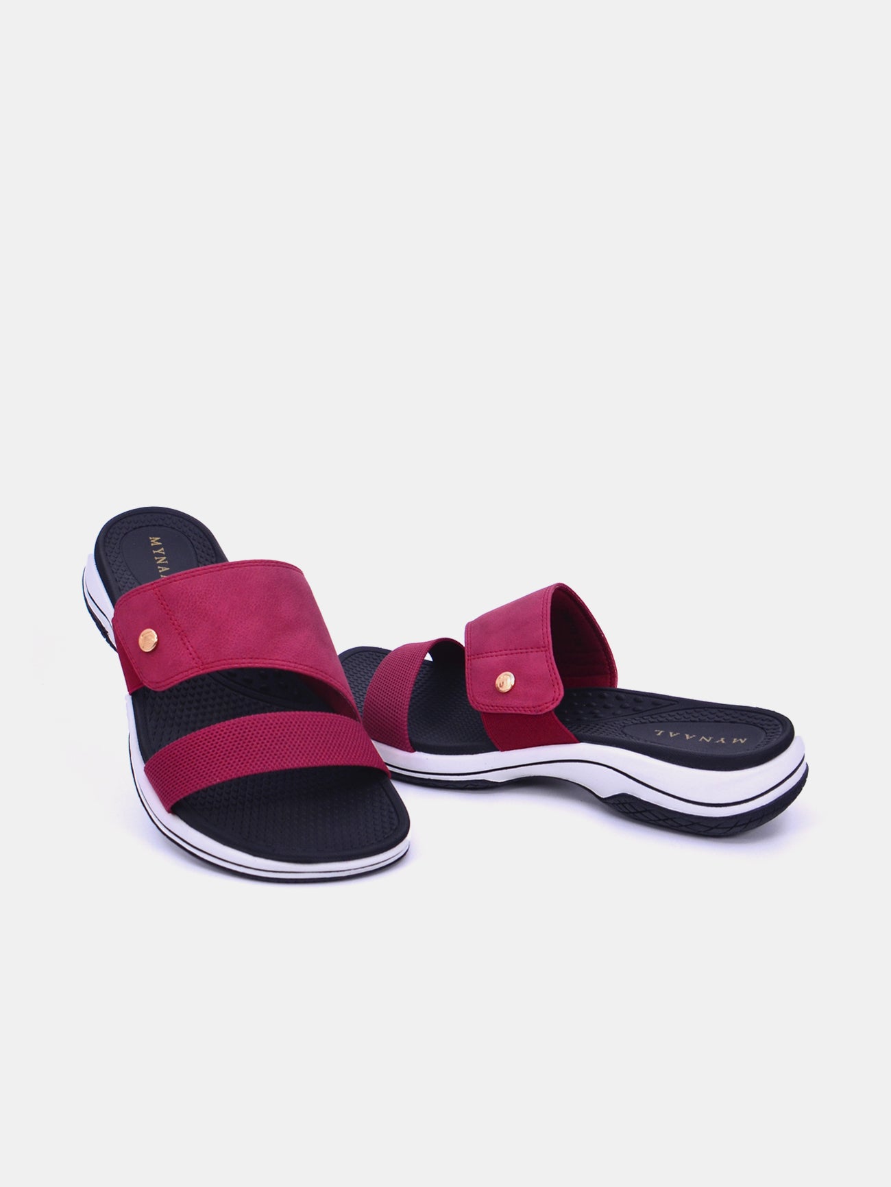 Mynaal Auria Women's Flat Sandals #color_Maroon