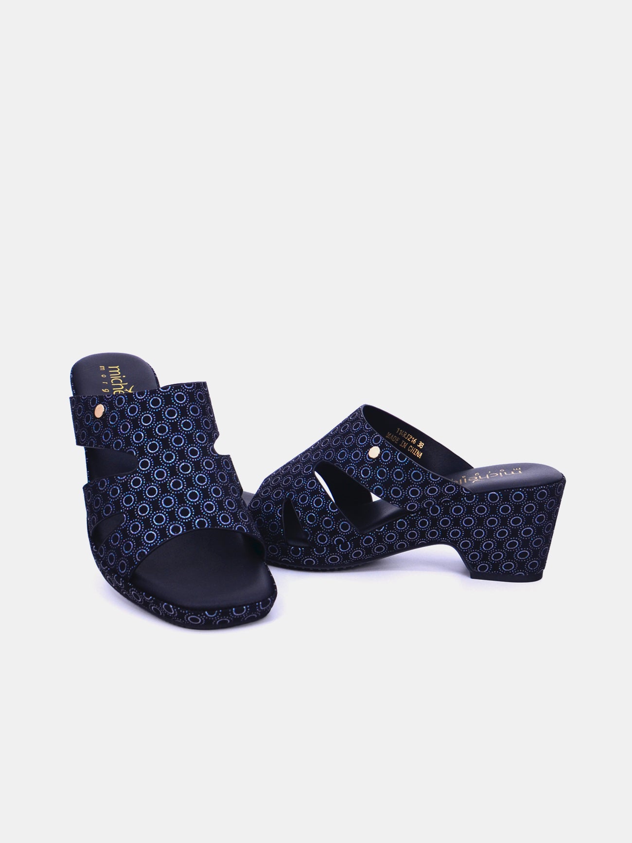 Michelle Morgan 114RJ216 Women's Heeled Sandals #color_Black