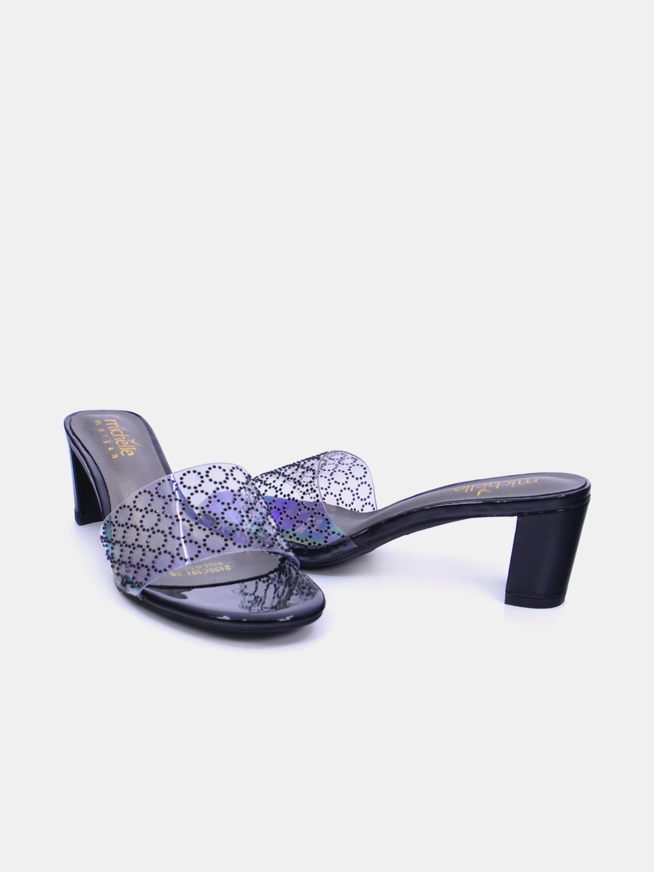 Michelle Morgan 213RC191 Women's Heeled Sandals #color_Black