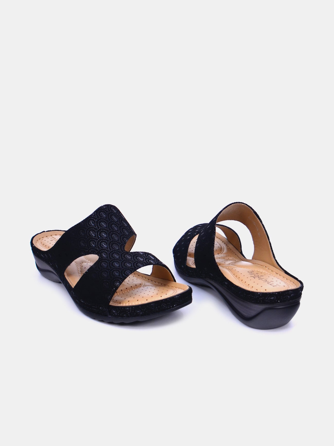 Michelle Morgan 88909-19 Women's Flat Sandals #color_Black