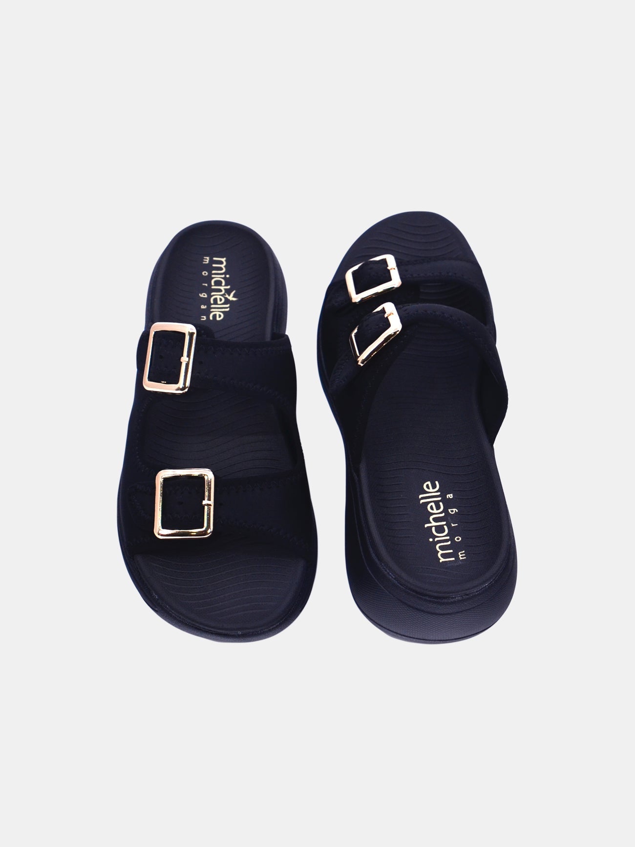 Michelle Morgan 214RJ533 Women's Casual Sandals #color_Black
