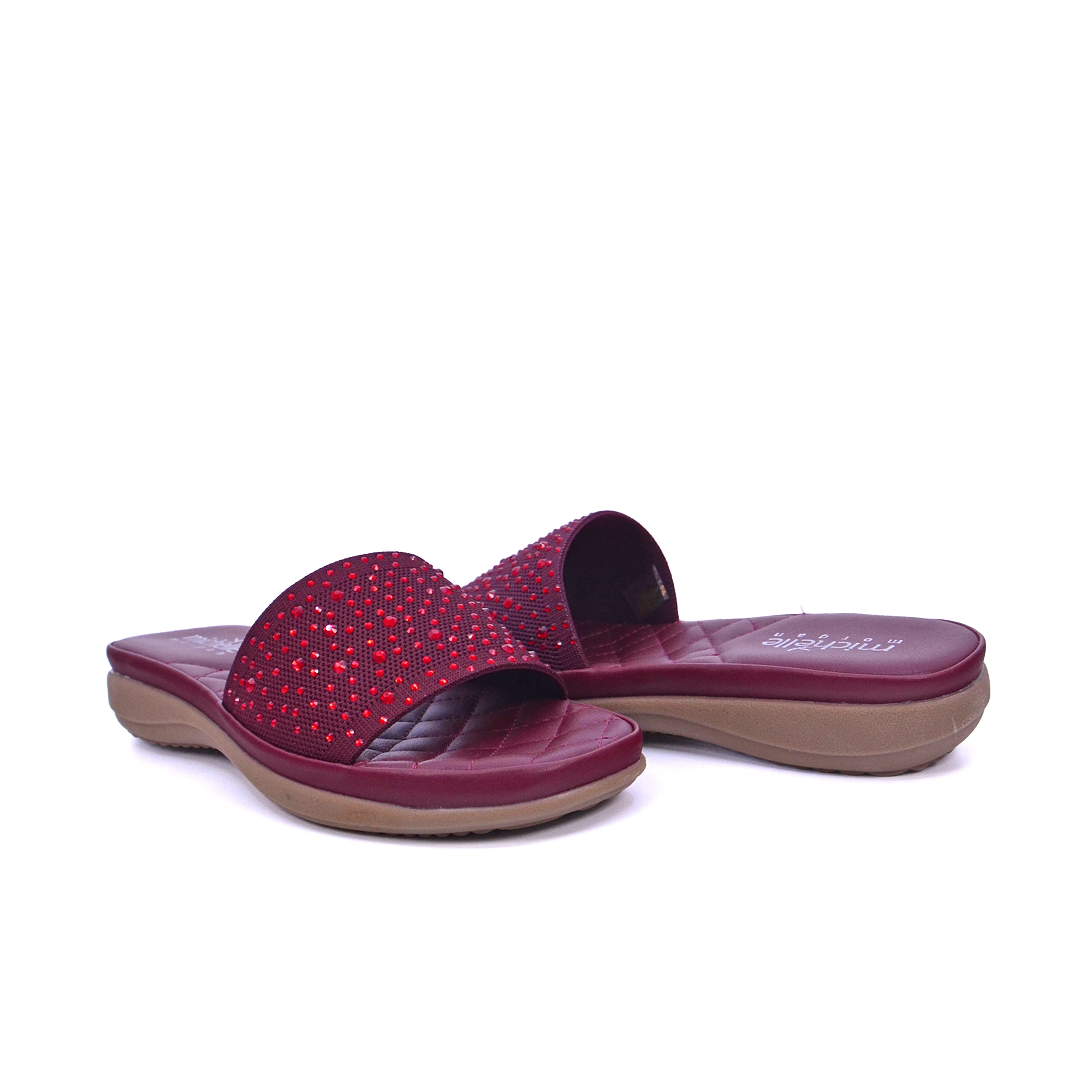092-2418 Michelle Morgan 214ZD132 Women's Flat Sandals #color_Maroon