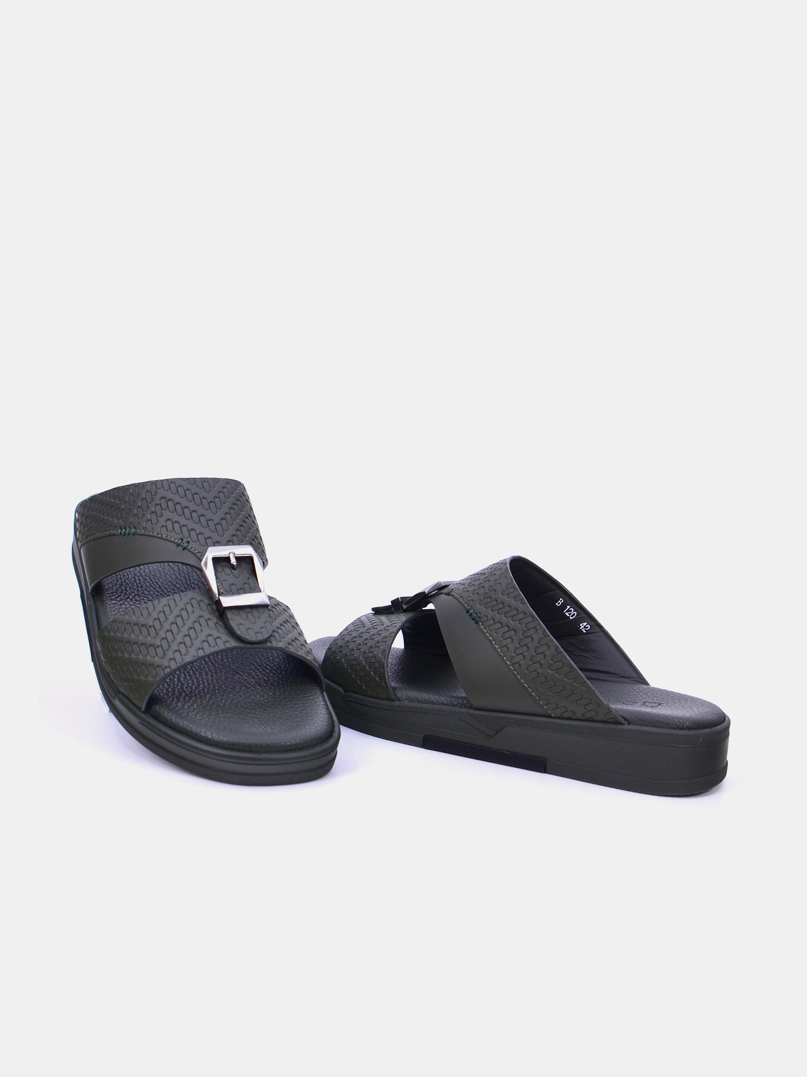 Barjeel Uno TAM Sole B-120 Men Arabic Sandals #color_Green