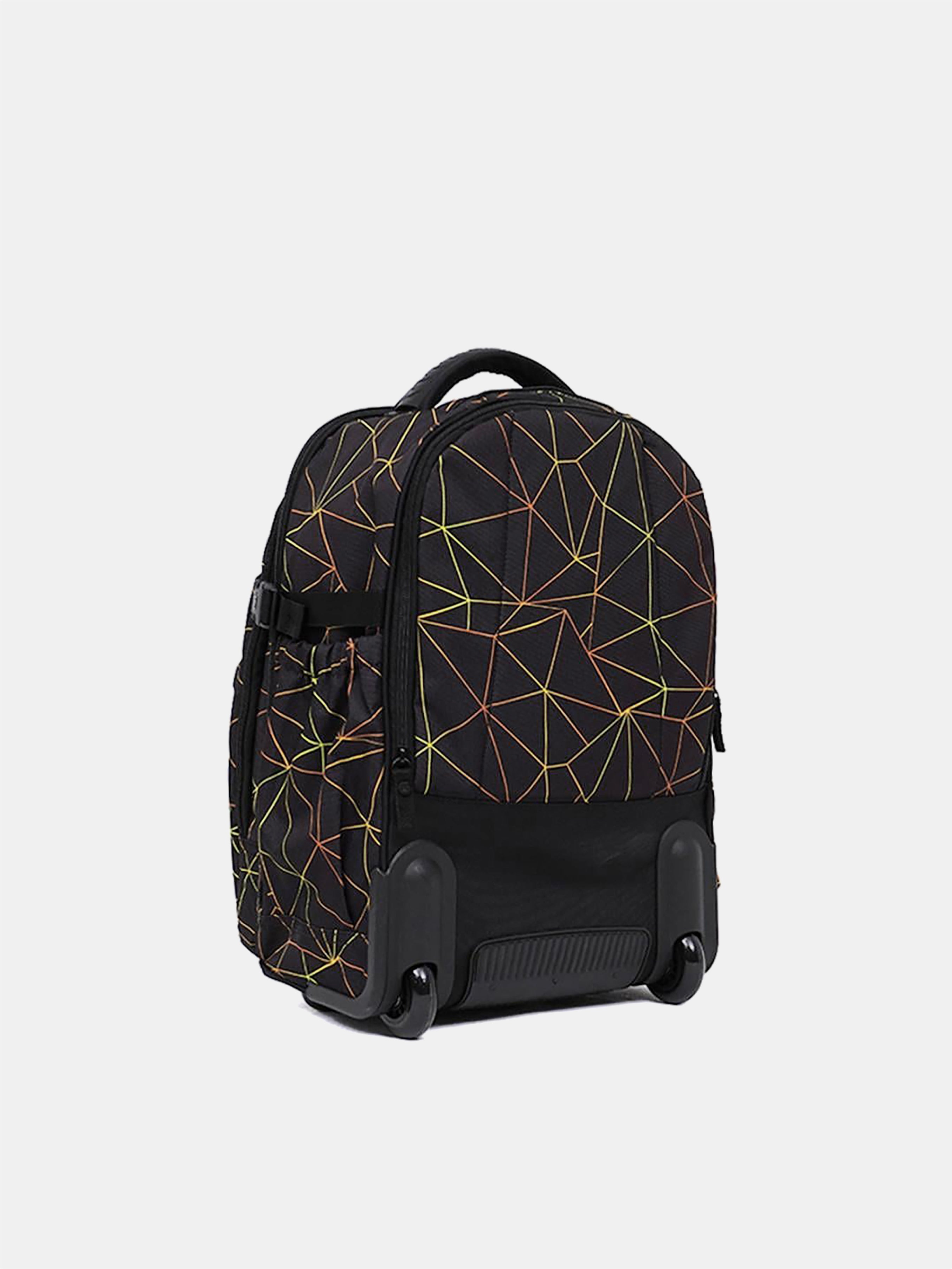 Caterpillar RollRover 2 Wheel Trolley Bag #color_Geometric Line Yellow