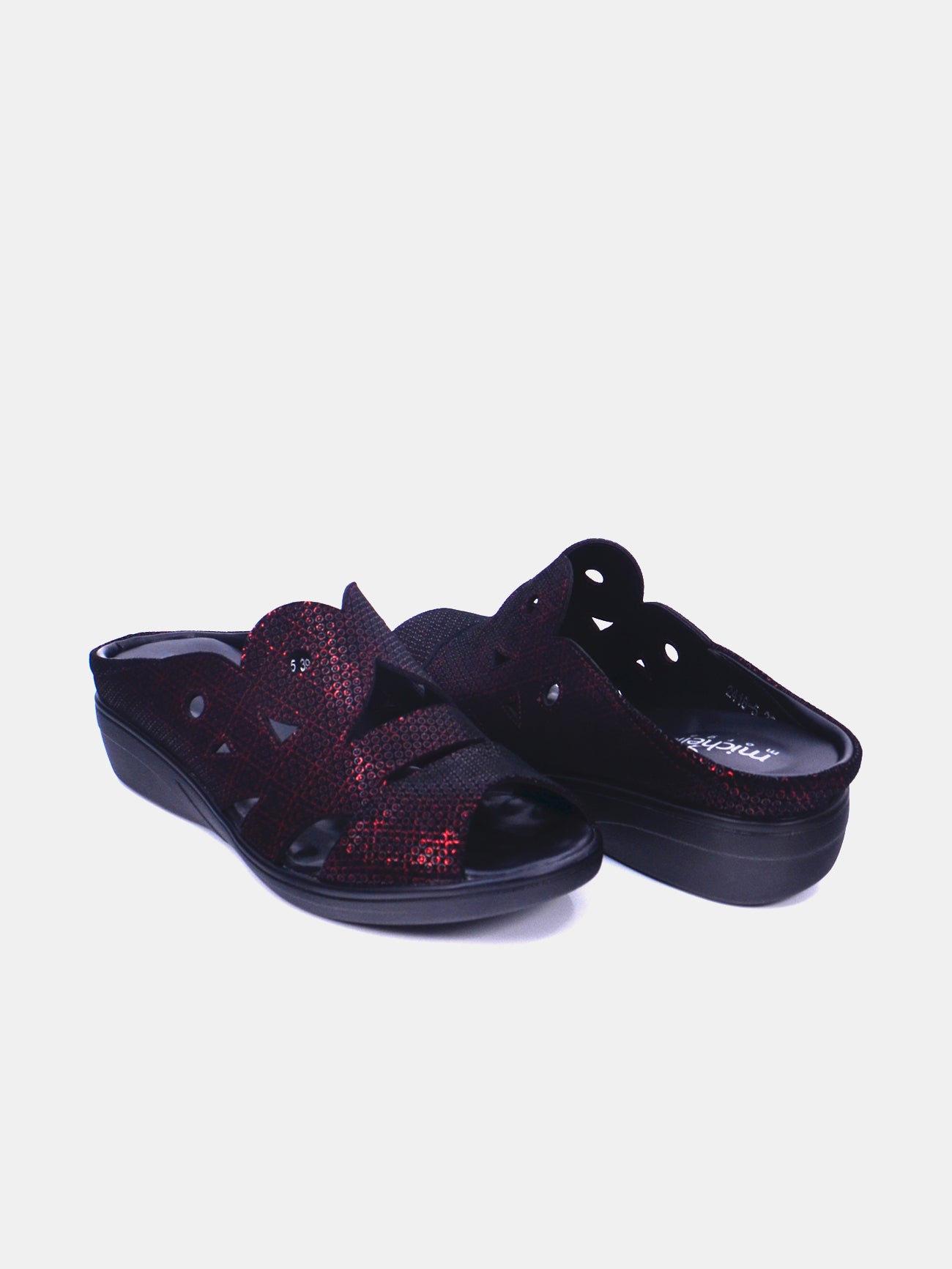 Michelle Morgan 2418-5 Women's Flat Sandals #color_Maroon