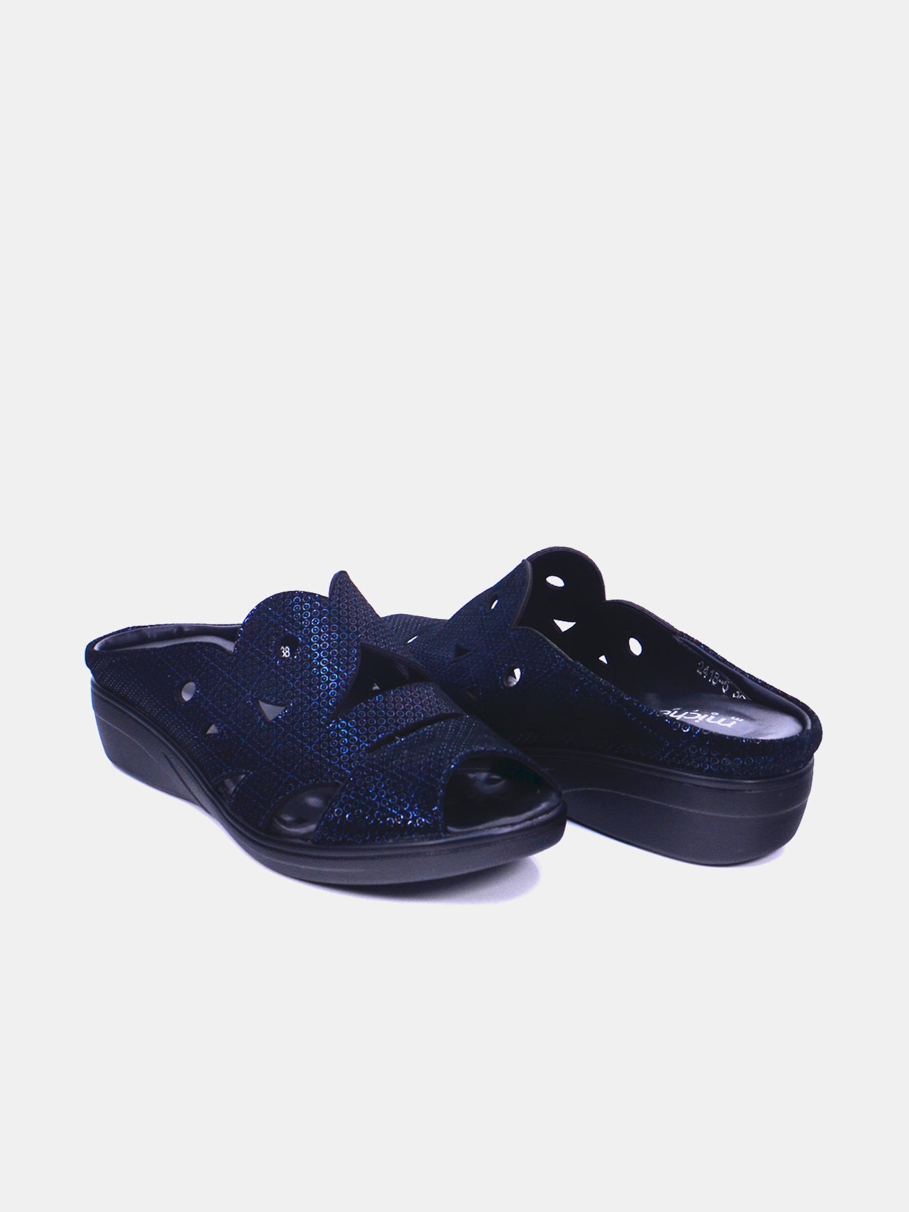 Michelle Morgan 2418-5 Women's Flat Sandals #color_Blue