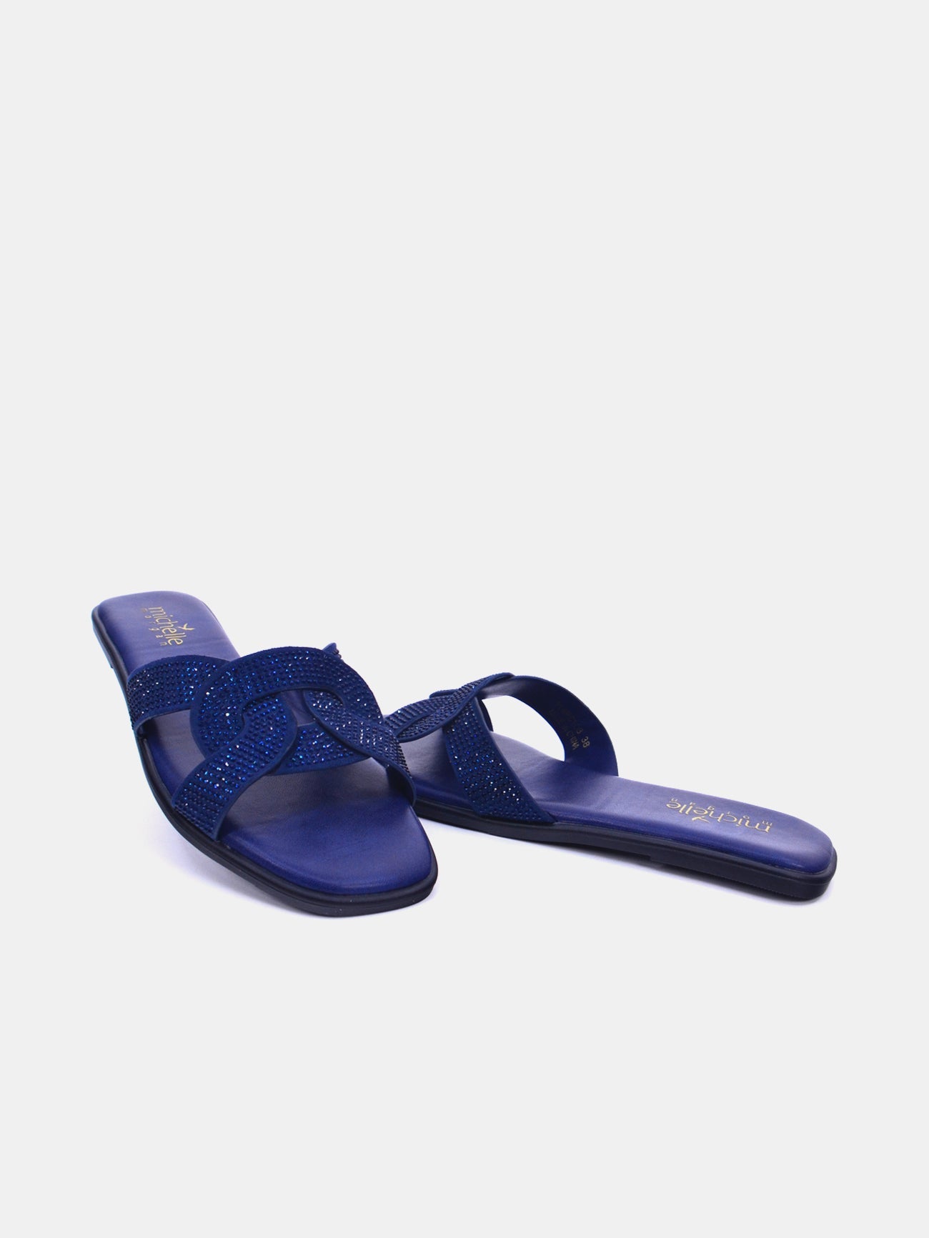 Michelle Morgan 114RC10B Women's Flat Sandals #color_Navy