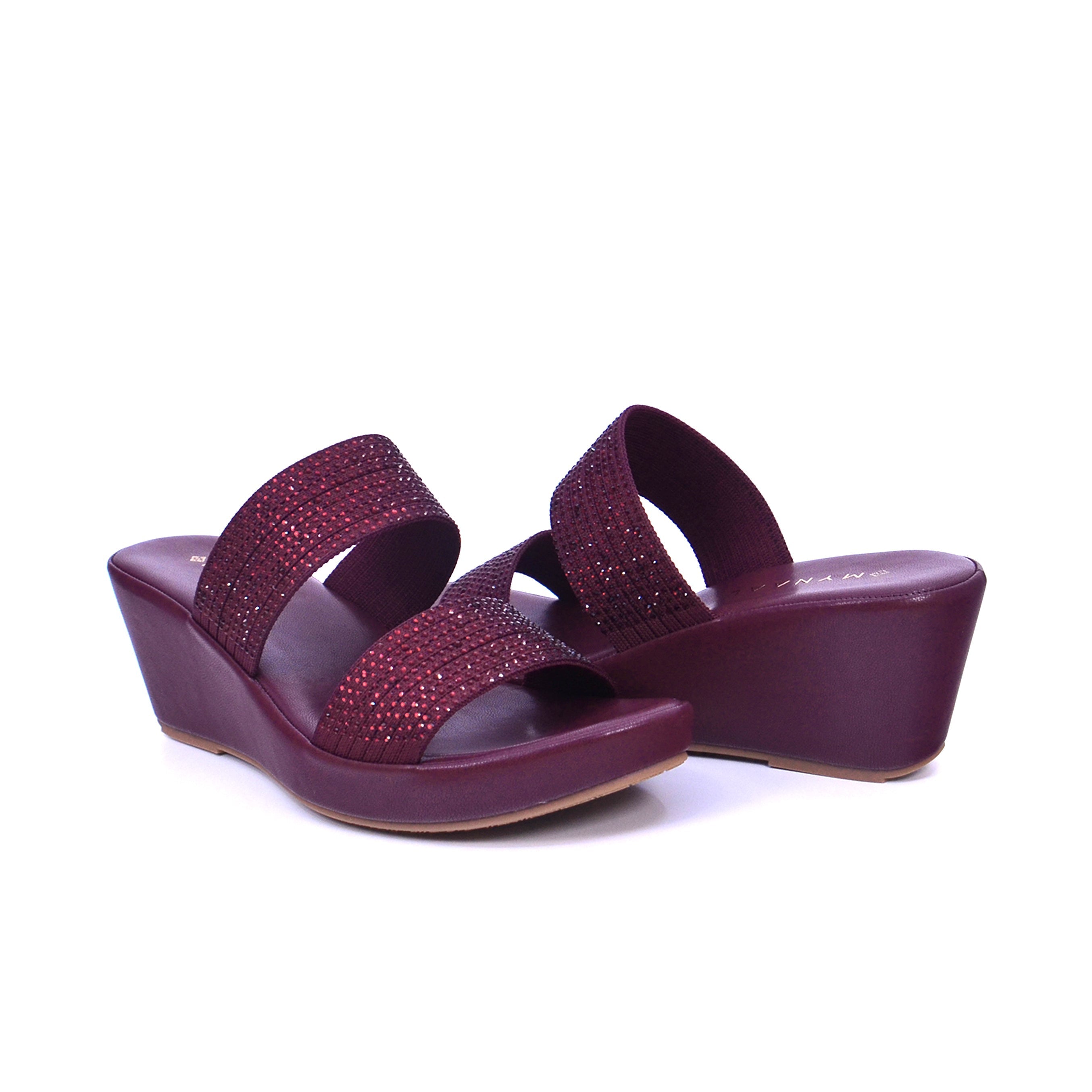 Mynaal 414Rc012 Women's Wedge Sandal #color_Maroon