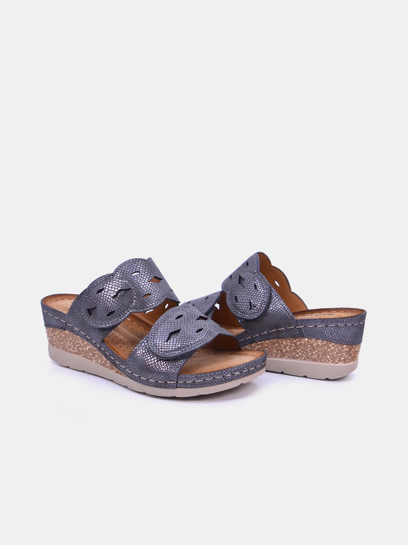 Romika 36604-AR633 Wedge Sandals #color_Gray