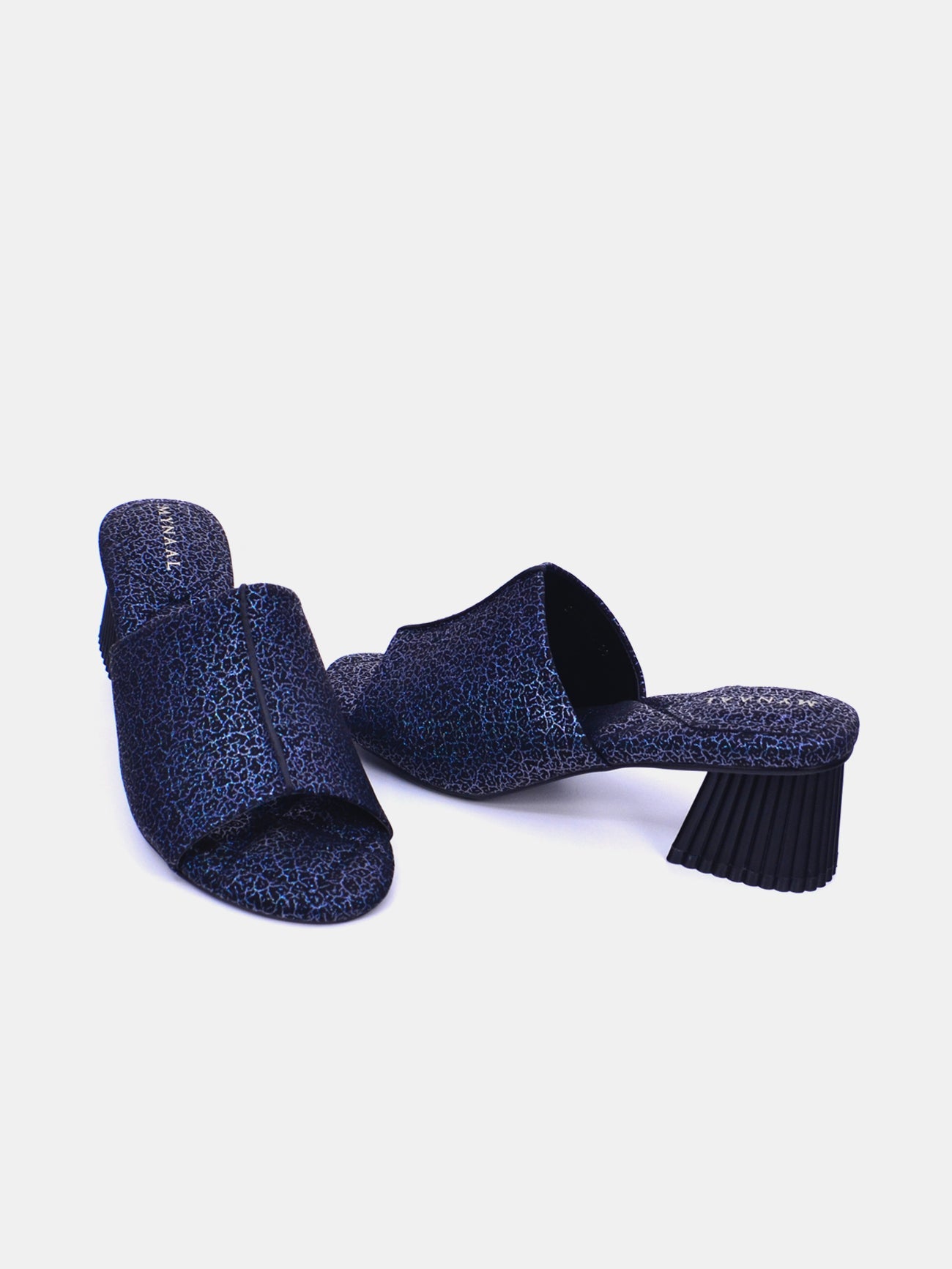 Mynaal Omira Women's Block Heel Sandals #color_Black