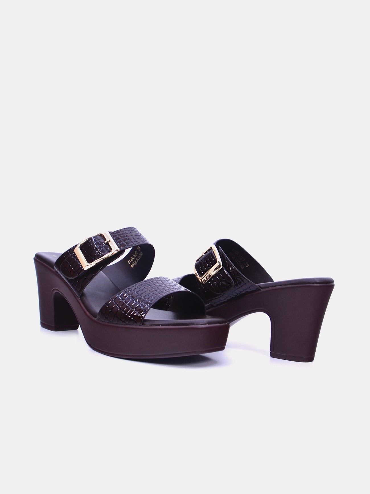 Michelle Morgan 114RJ857 Women's Heeled Sandals #color_Brown