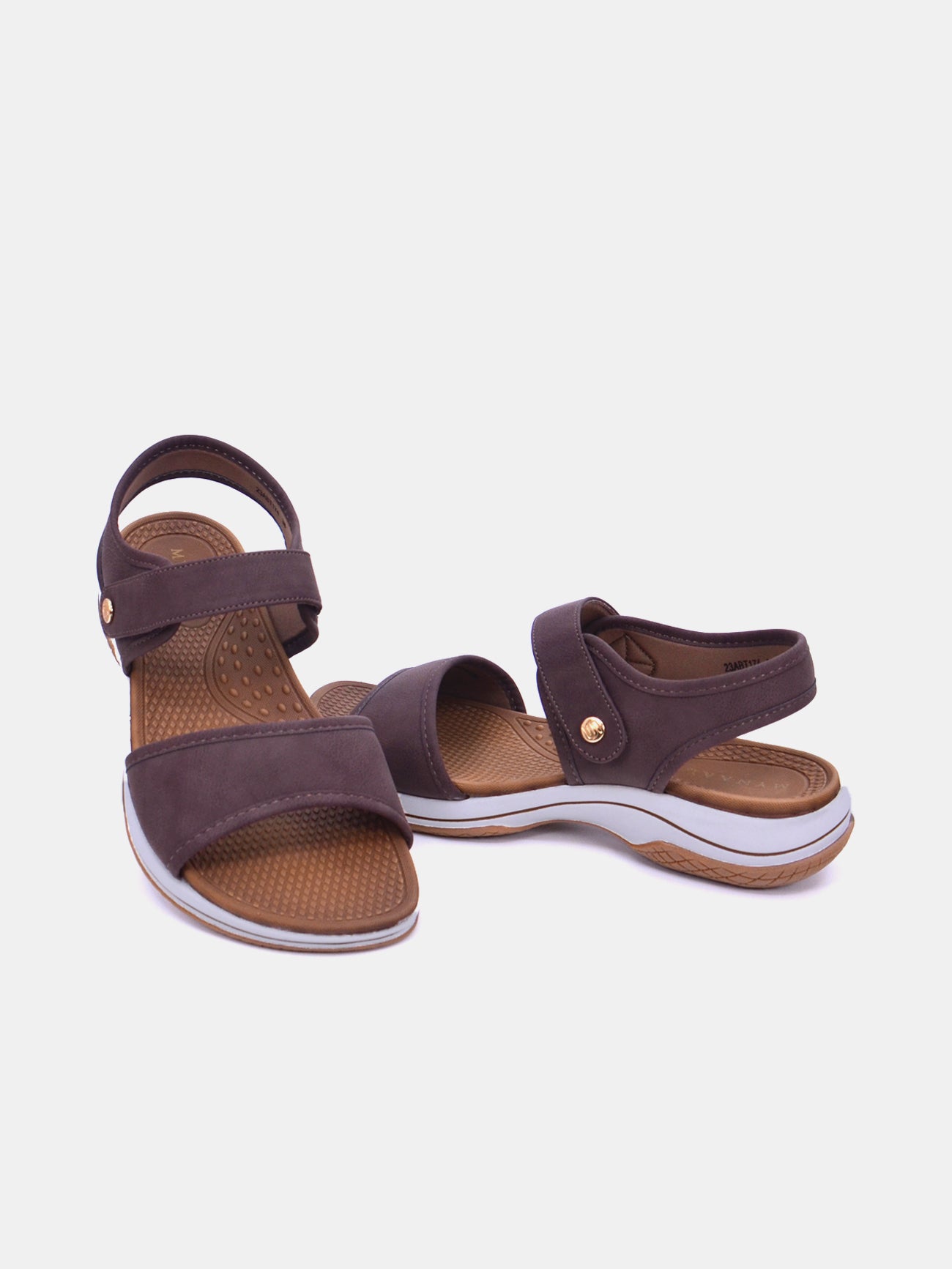 Mynaal Elysia Women's Flat Sandals #color_Brown