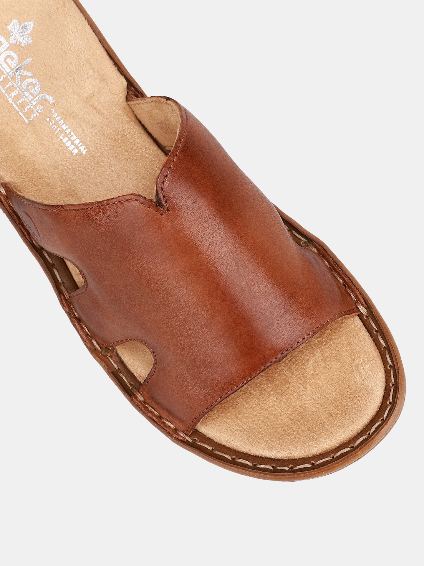 Rieker 60824 Women's Slider Sandals #color_Brown