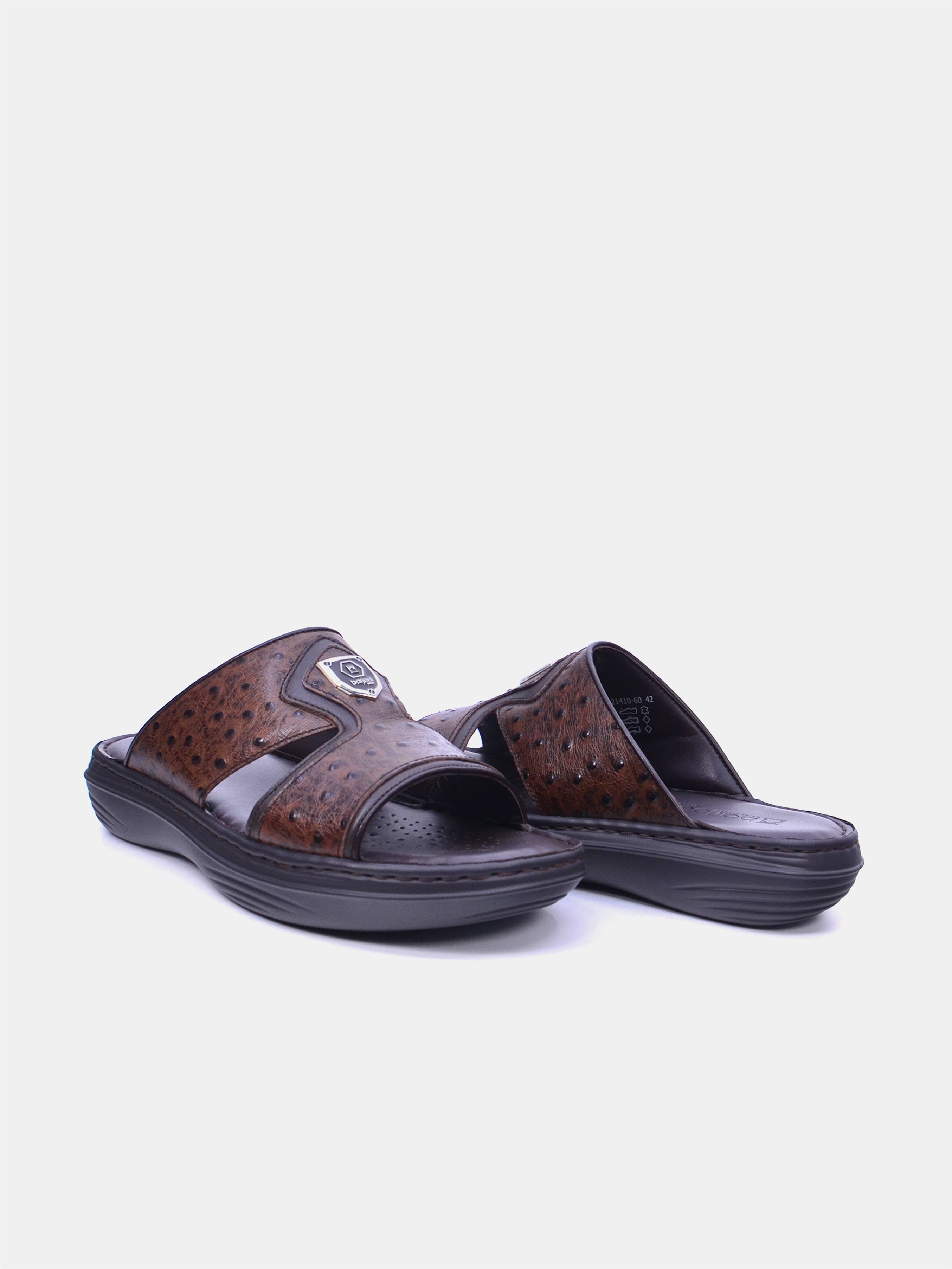 Barjeel Uno 21410-60 Men Arabic Sandals #color_Brown