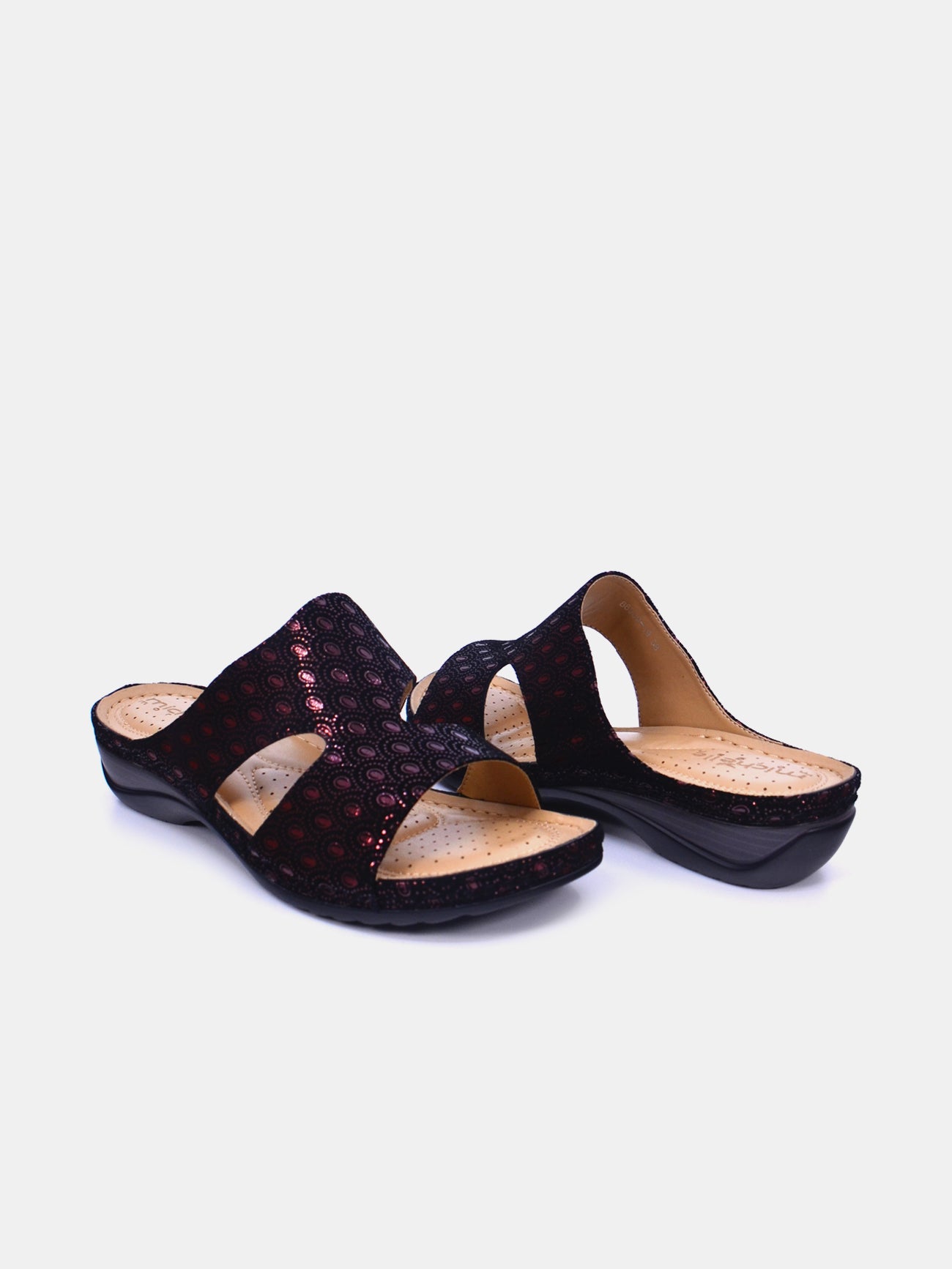 Michelle Morgan 88909-19 Women's Flat Sandals #color_Maroon
