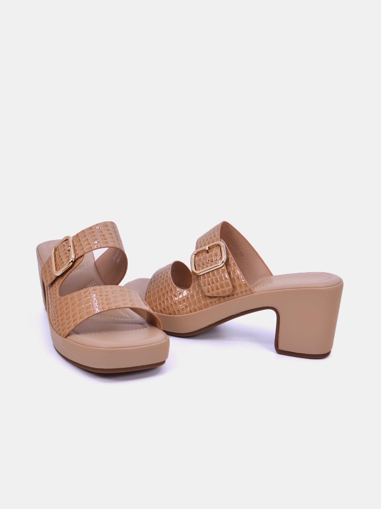 Michelle Morgan 314ZD238 Women's Heeled Sandals #color_Beige