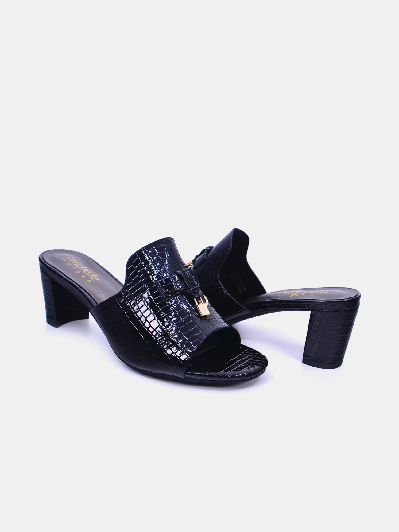Michelle Morgan 213RC192 Women's Heeled Sandals #color_Black