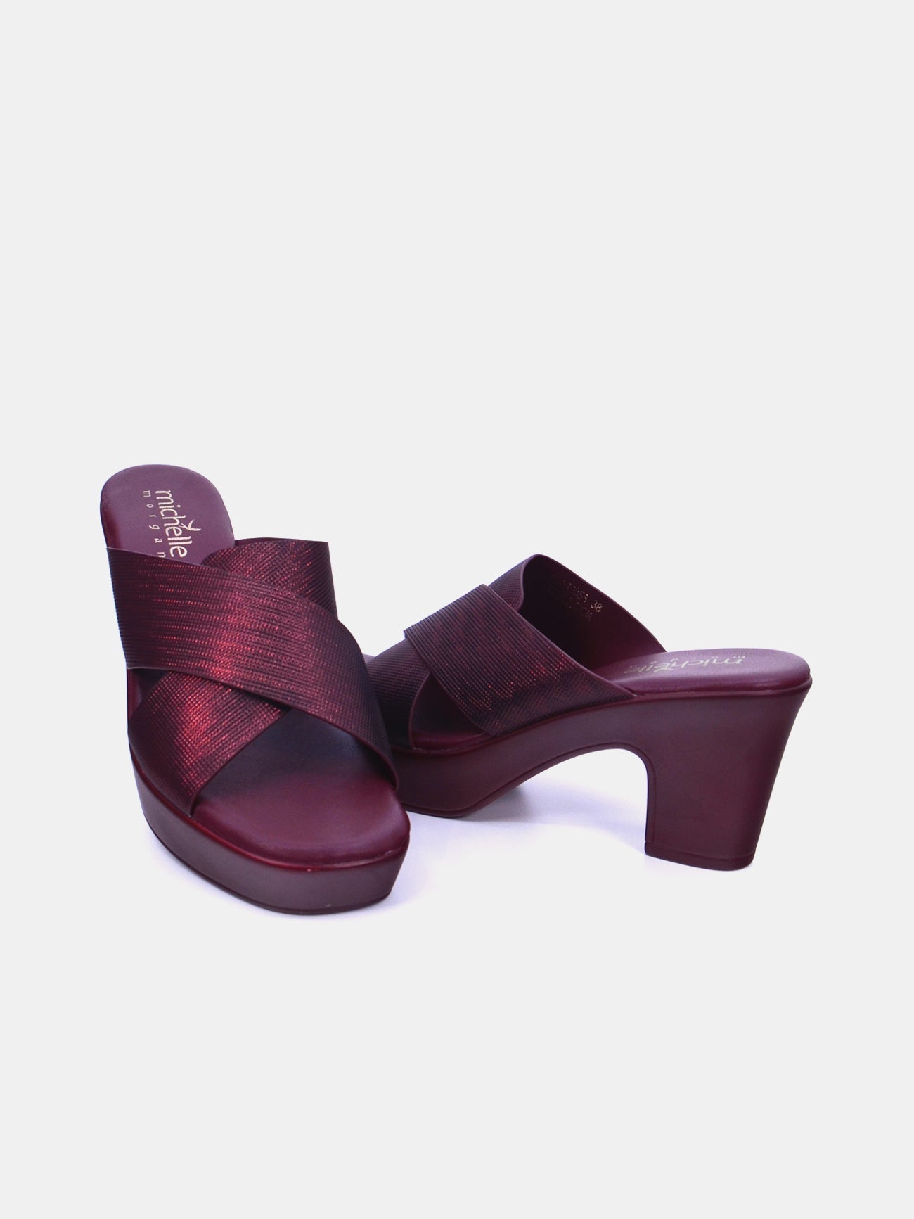 Michelle Morgan 014RJ853 Women's Heeled Sandals #color_Red