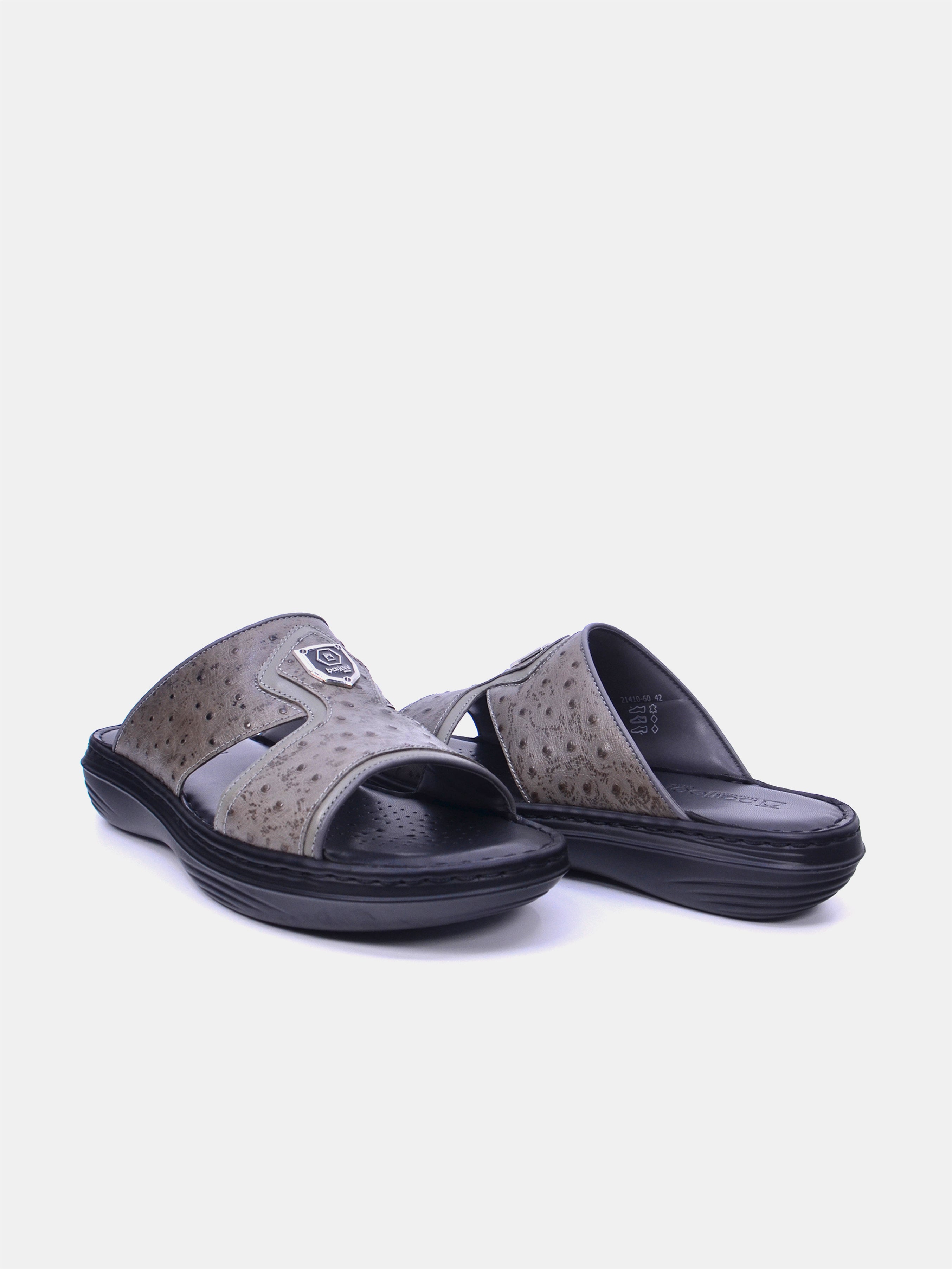 Barjeel Uno 21410-60 Men Arabic Sandals #color_Gray