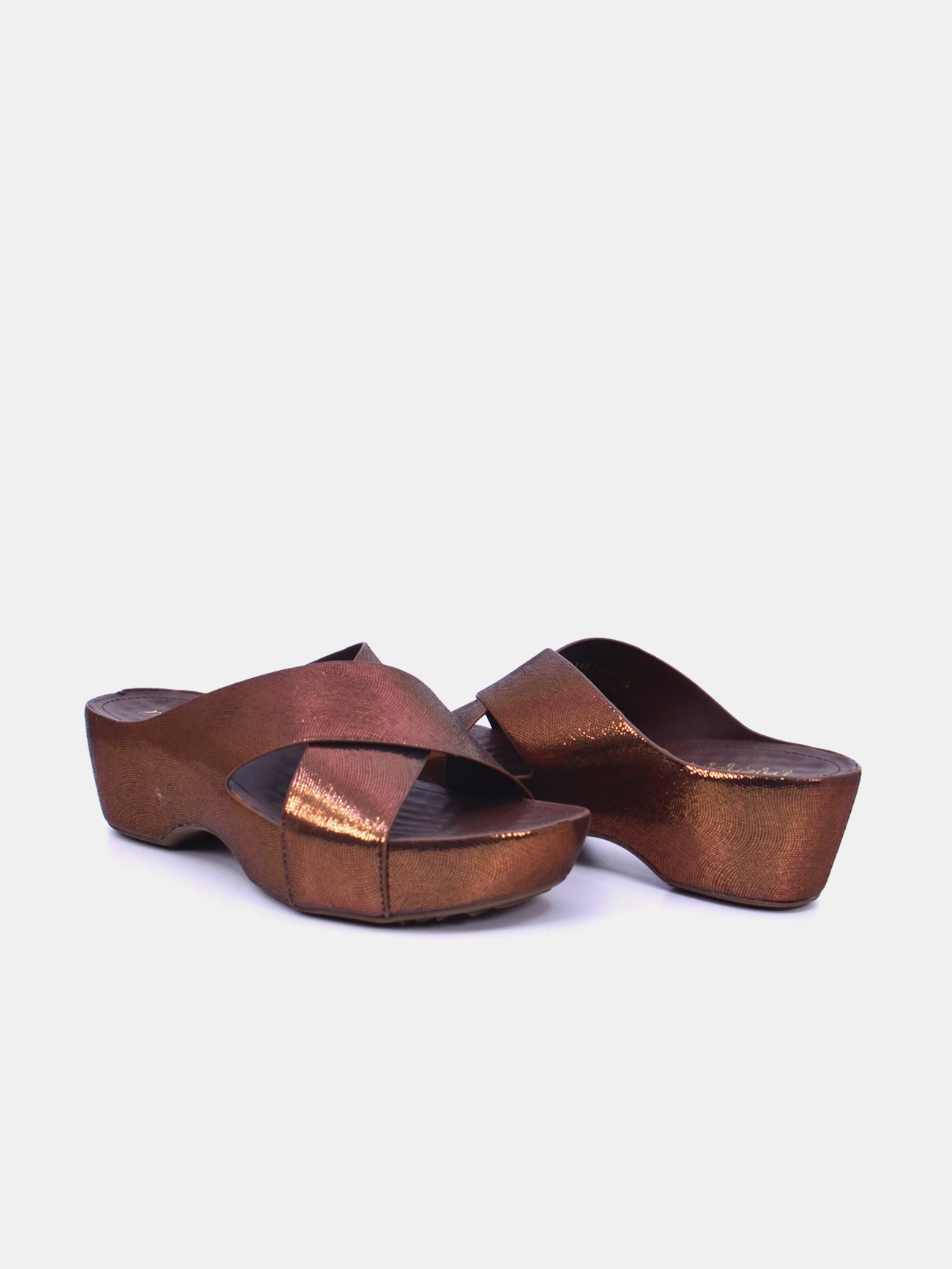 Michelle Morgan 214RJ955 Women's Wedge Sandals #color_Brown