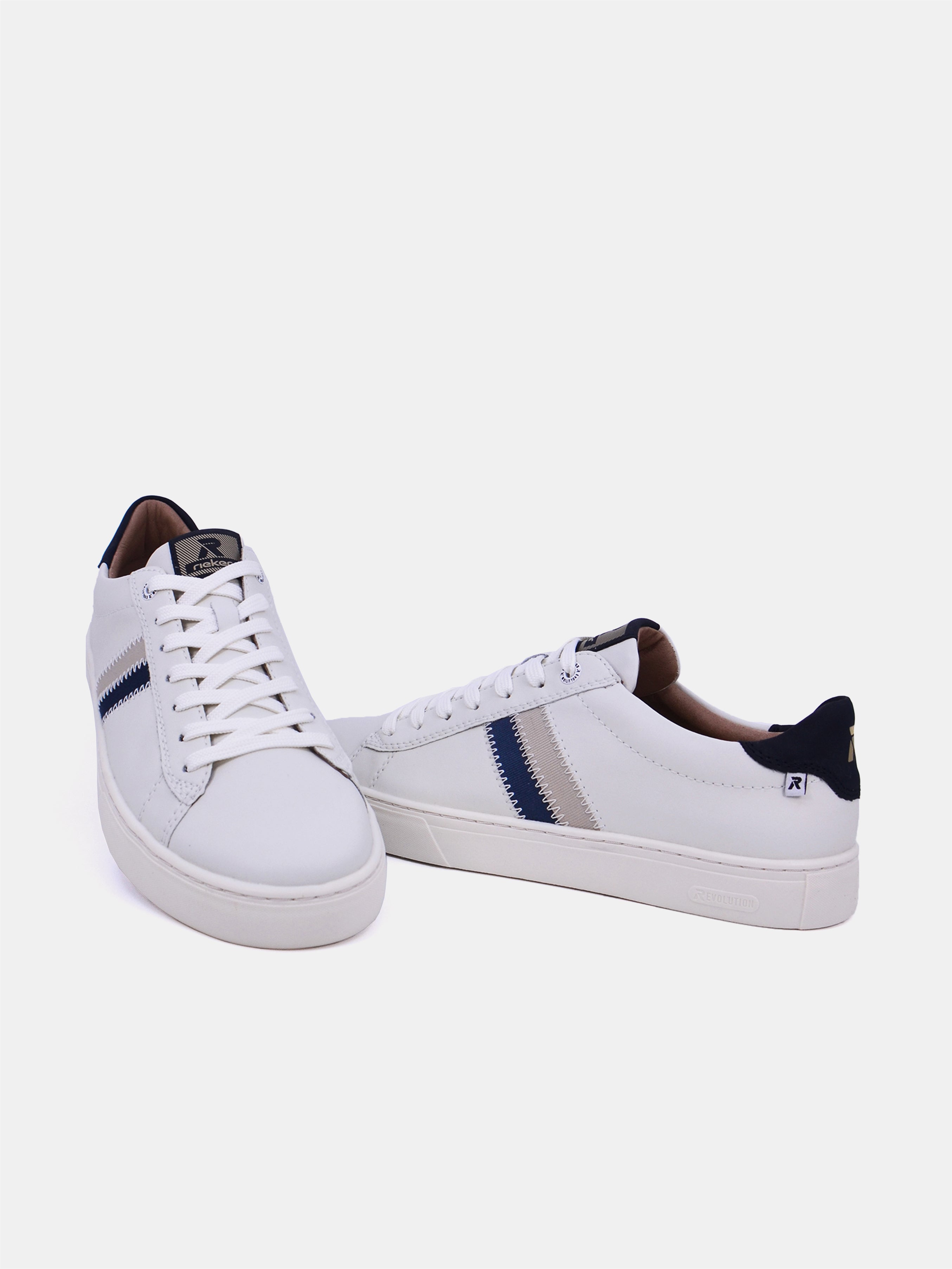 Rieker U0705 Men Casual Shoes #color_White