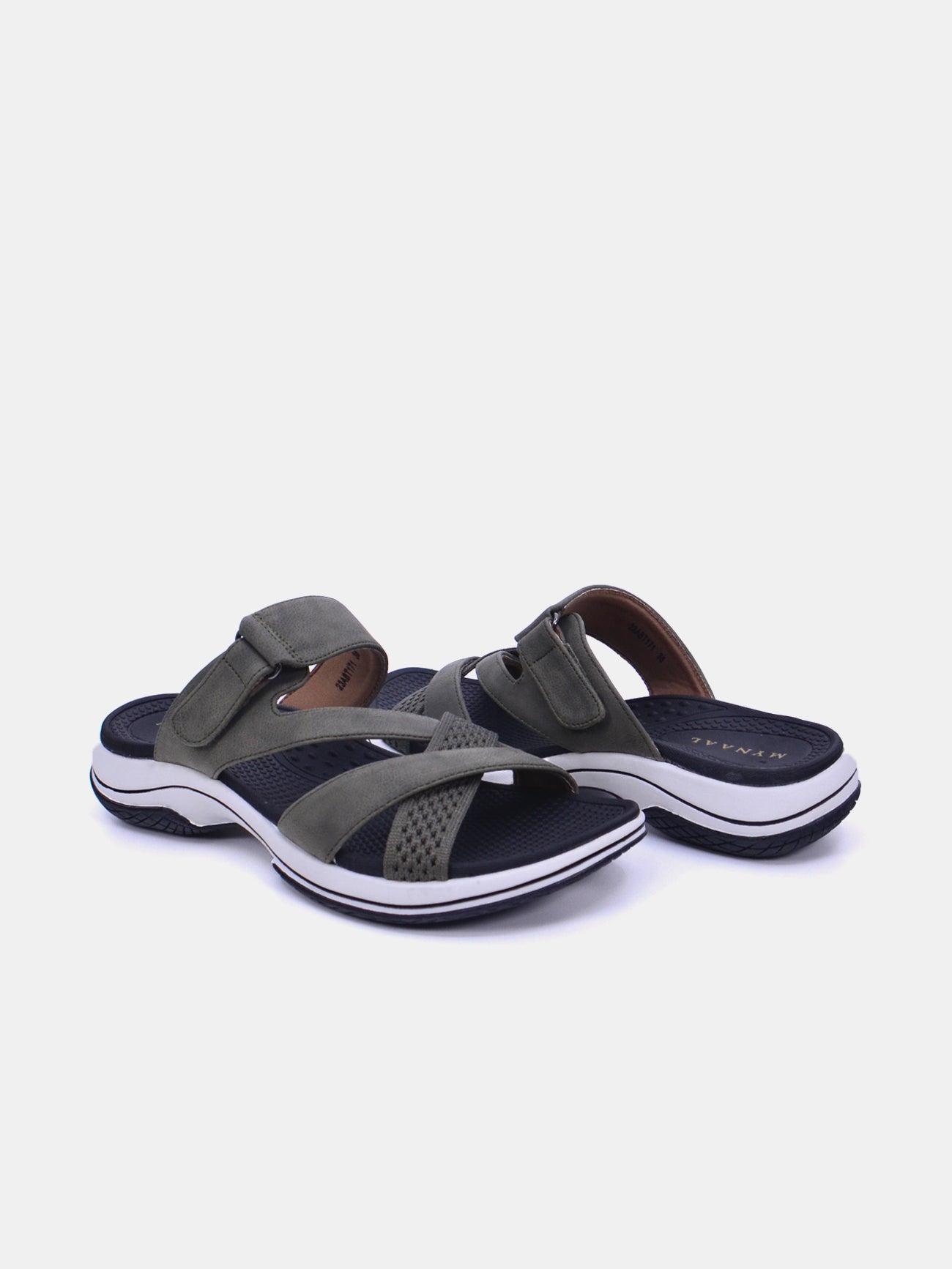 Mynaal Solara Women's Flat Sandals #color_Green