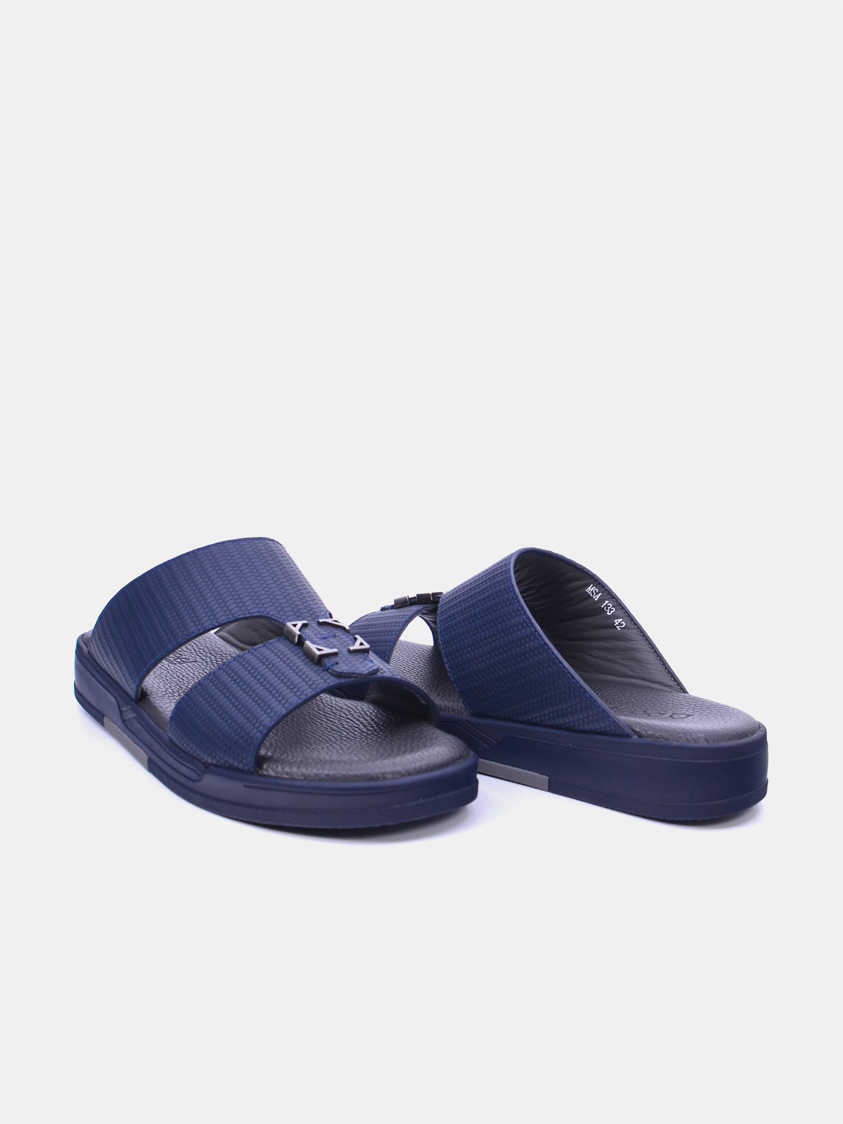 Barjeel Uno MSA133 Men Arabic Sandals #color_Navy