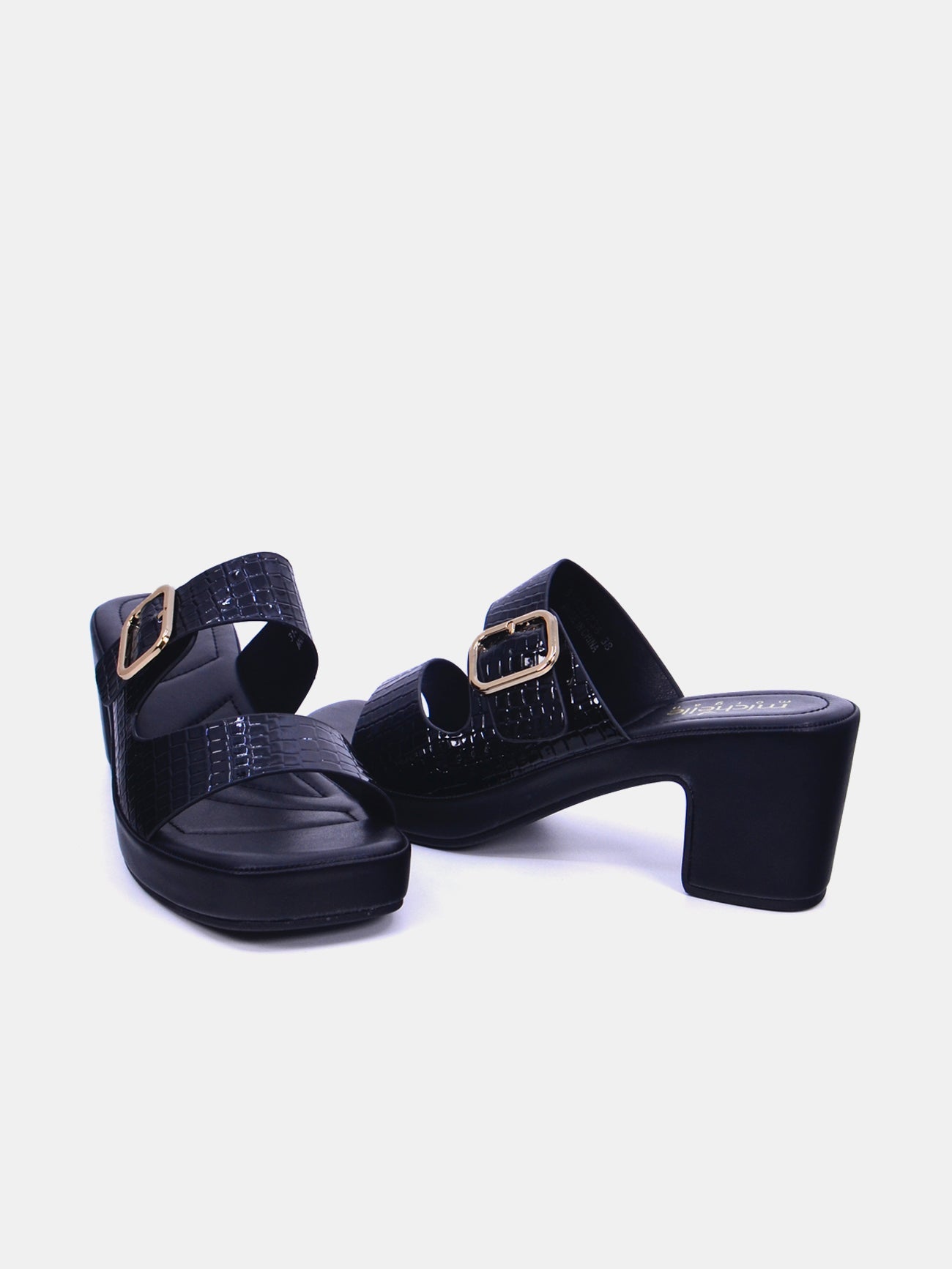 Michelle Morgan 314ZD238 Women's Heeled Sandals #color_Black