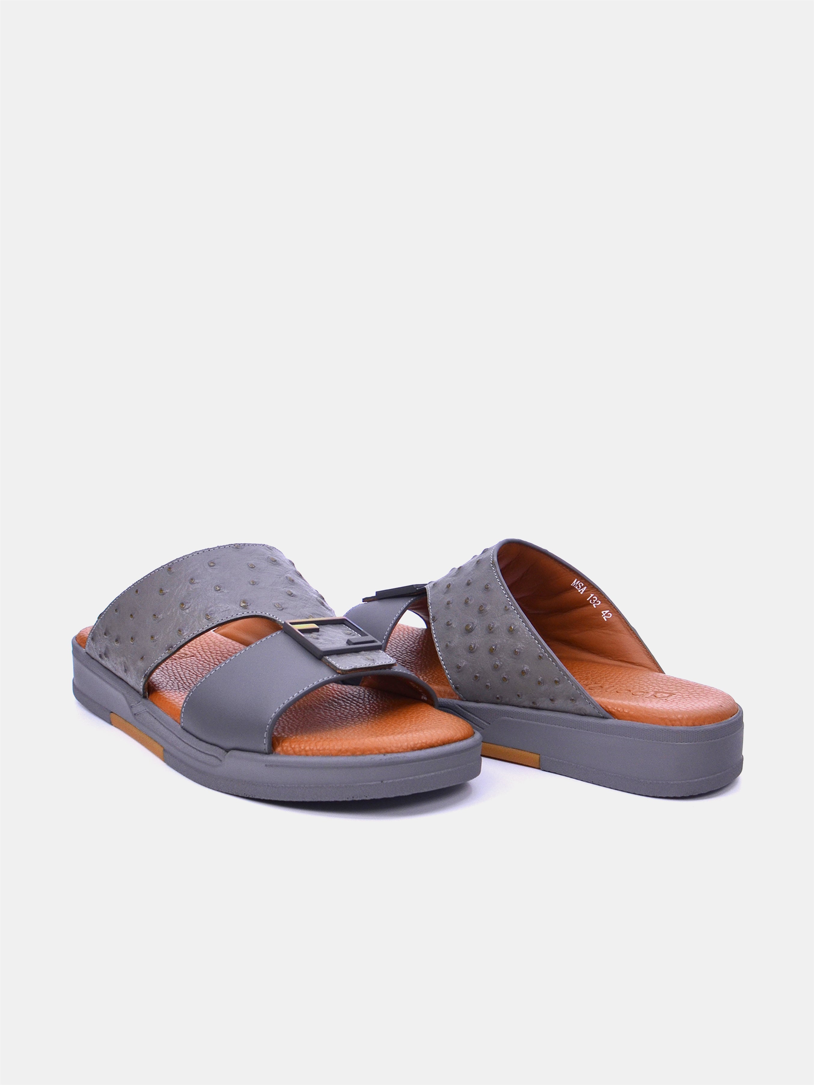 Barjeel Uno MSA132 Men Arabic Sandals #color_Gray