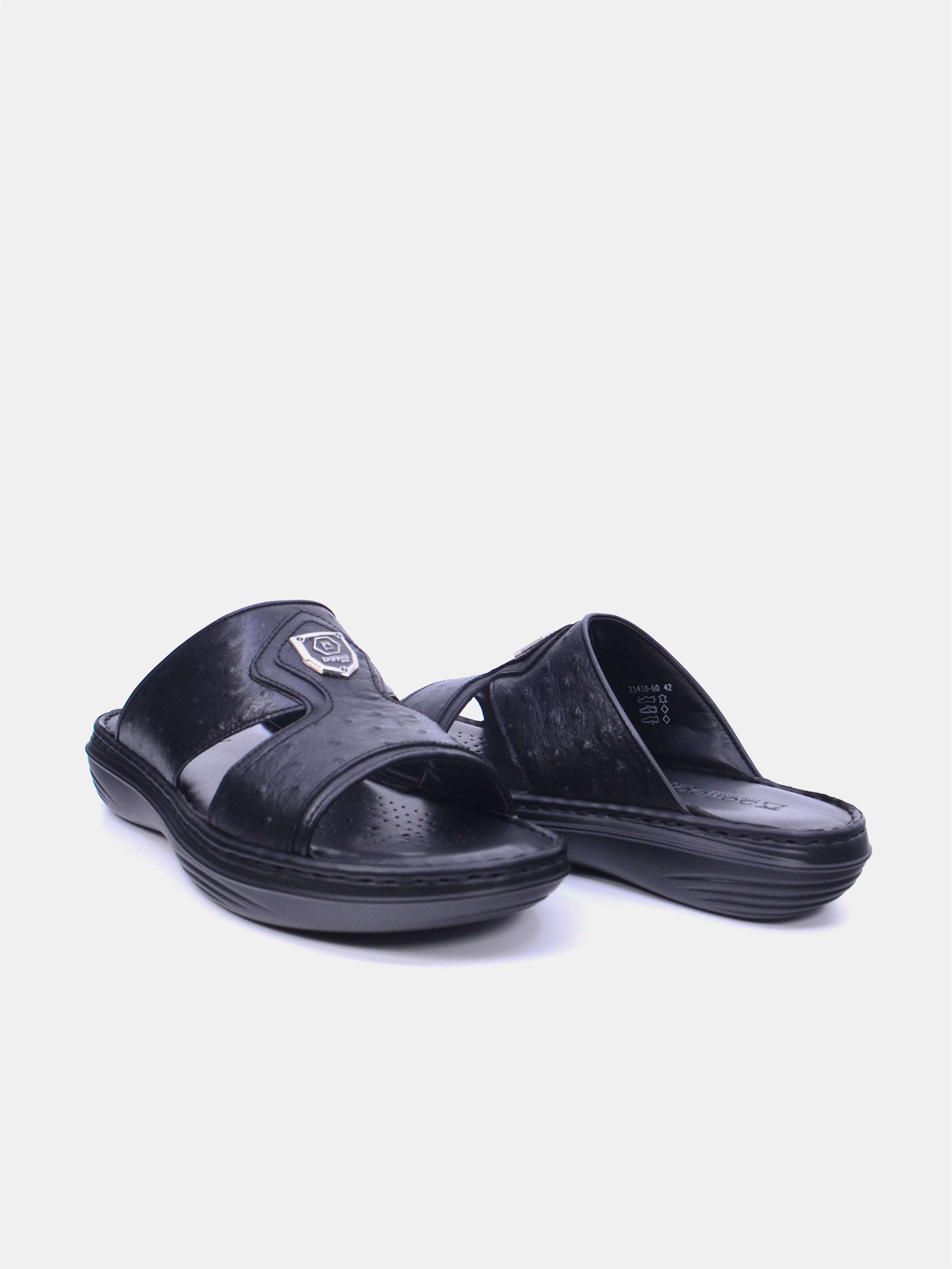 Barjeel Uno 21410-60 Men Arabic Sandals #color_Black