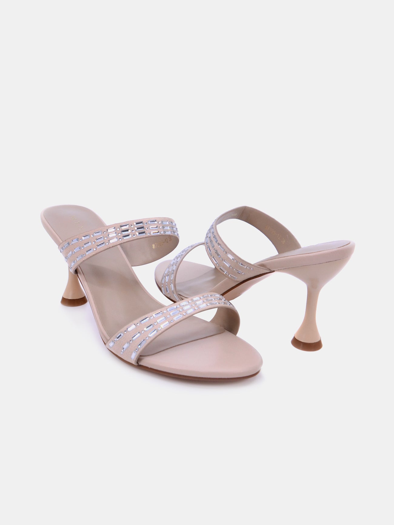 Mynaal Triselle Women's Kitten Heel Sandals #color_Beige