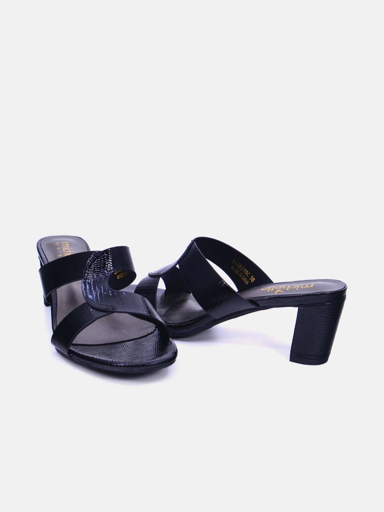 Michelle Morgan 314RJ19C Women's Heeled Sandals #color_Black