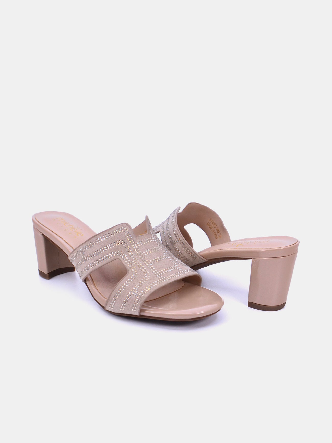 Michelle Morgan 314RJ19A Women's Heeled Sandals #color_Beige