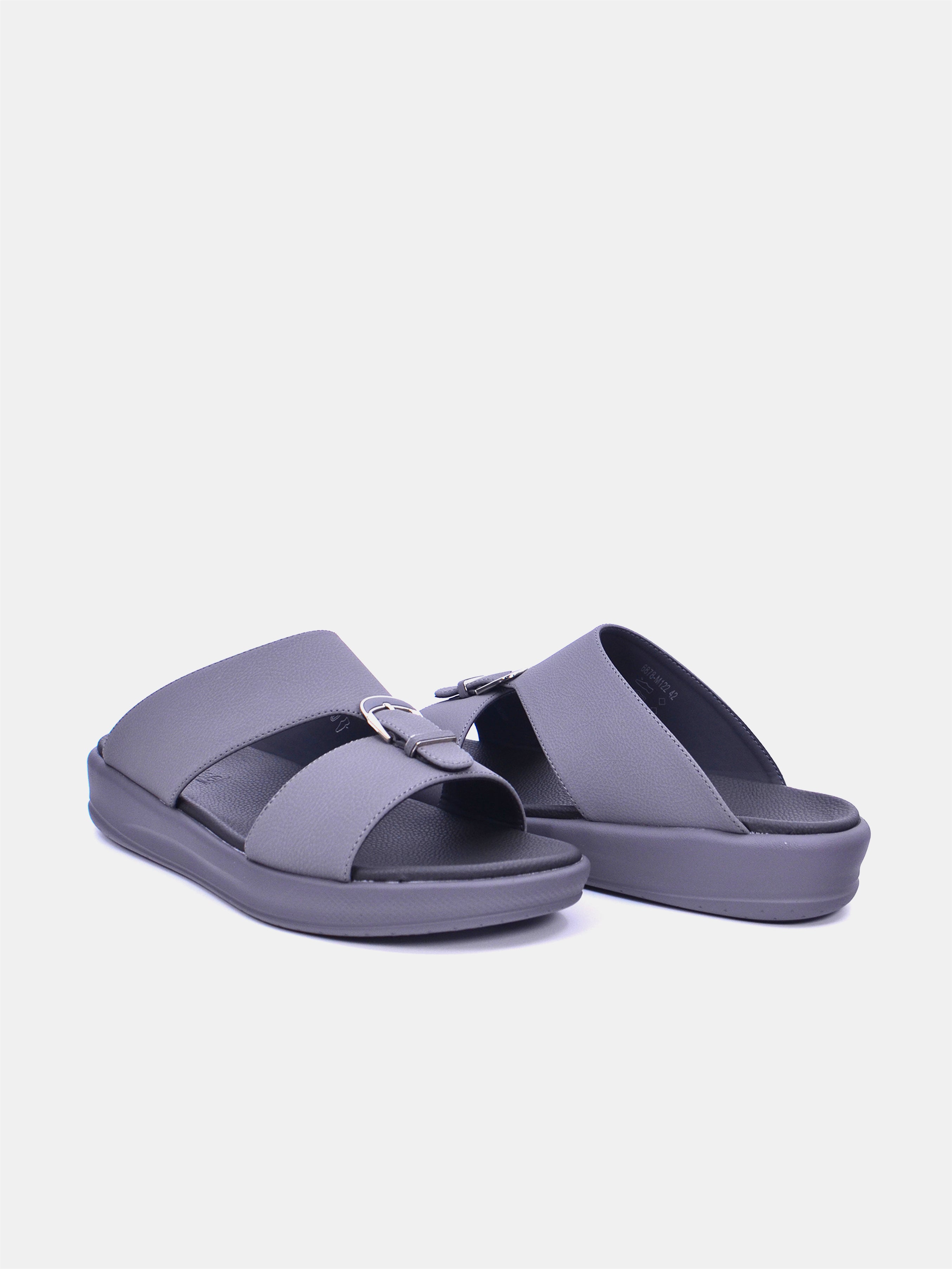 Barjeel Uno M 122A Men's Arabic Sandals #color_gray