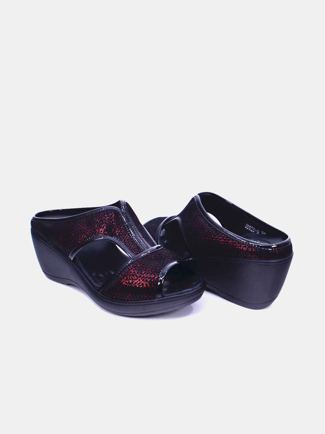 Michelle Morgan 20926-9 Women's Wedge Sandals #color_Maroon