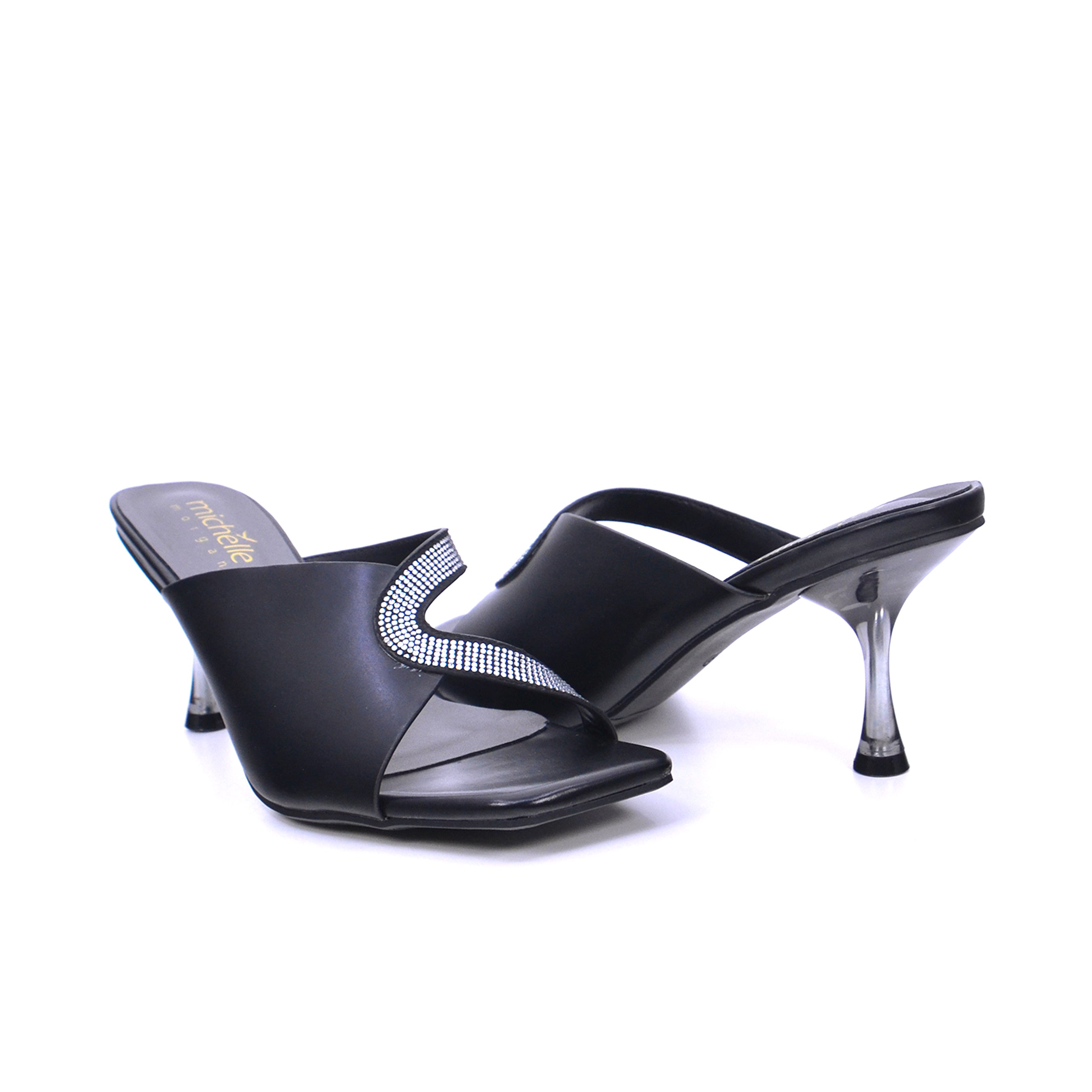 Michelle Morgan 213RJ772 Women's Heeled Sandals #color_Black