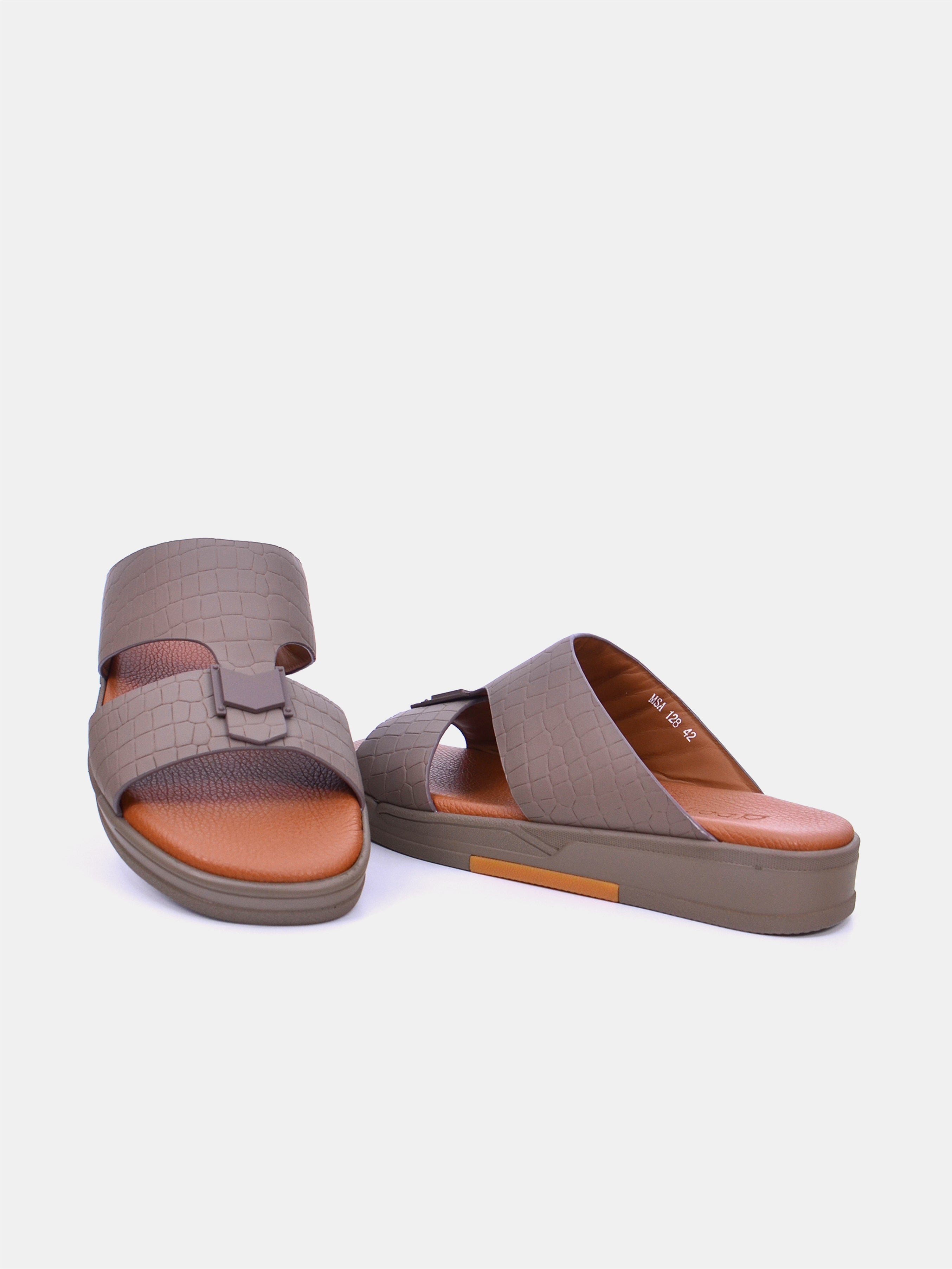 Barjeel Uno TAM Sole MSA-128 Men's Arabic Sandals #color_beige