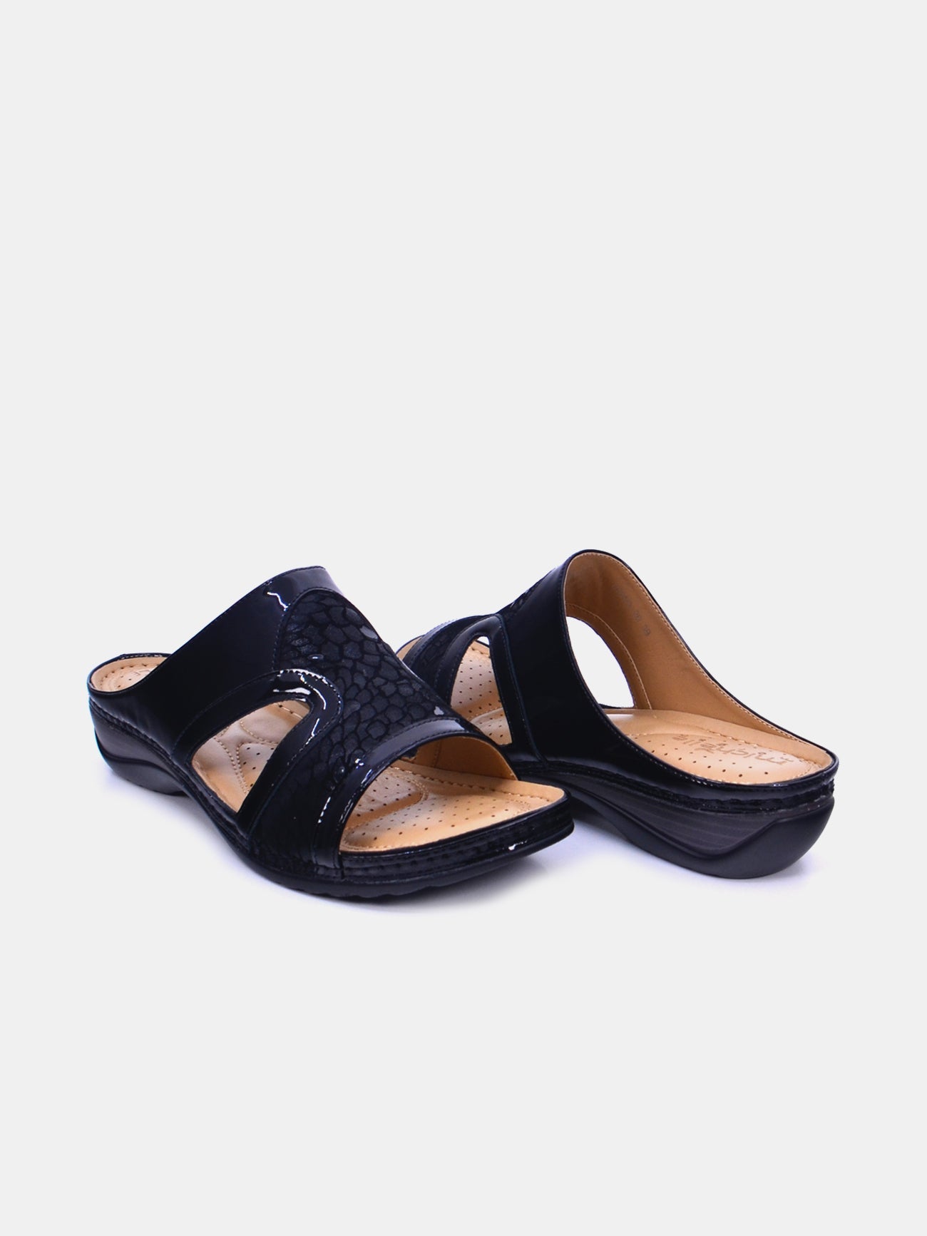 Michelle Morgan 88909-26 Women's Flat Sandals #color_Black