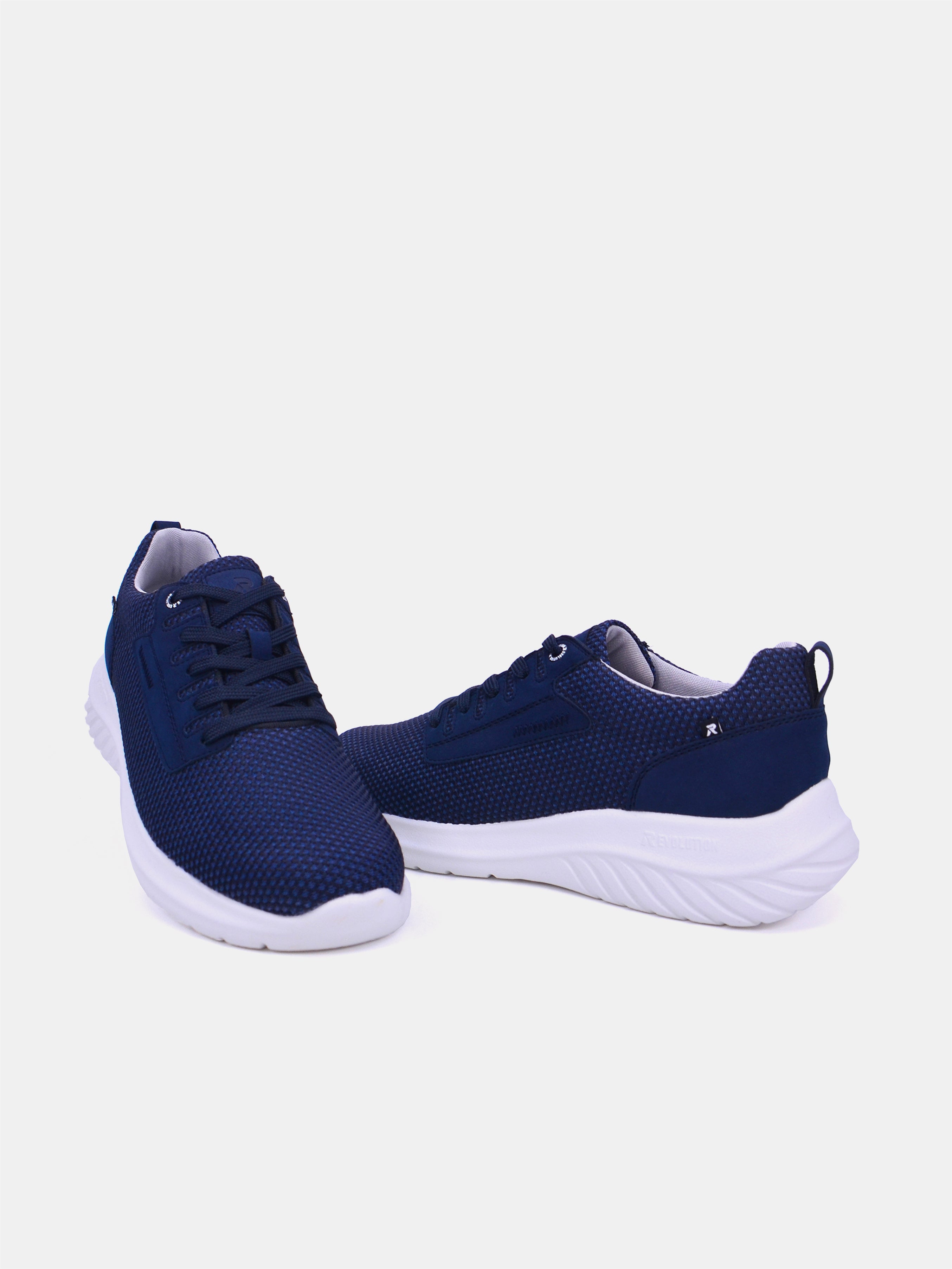 Rieker U0503 Men Casual Trainers #color_Blue